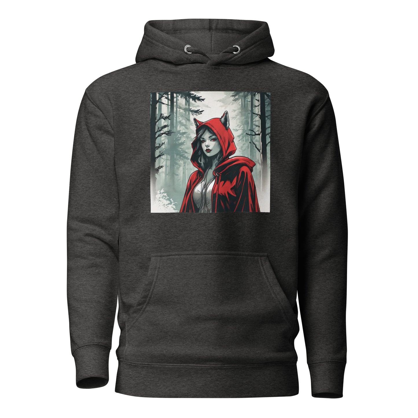 Modern Red Riding Hood Women's Fairy Tale Hoodie Charcoal Heather