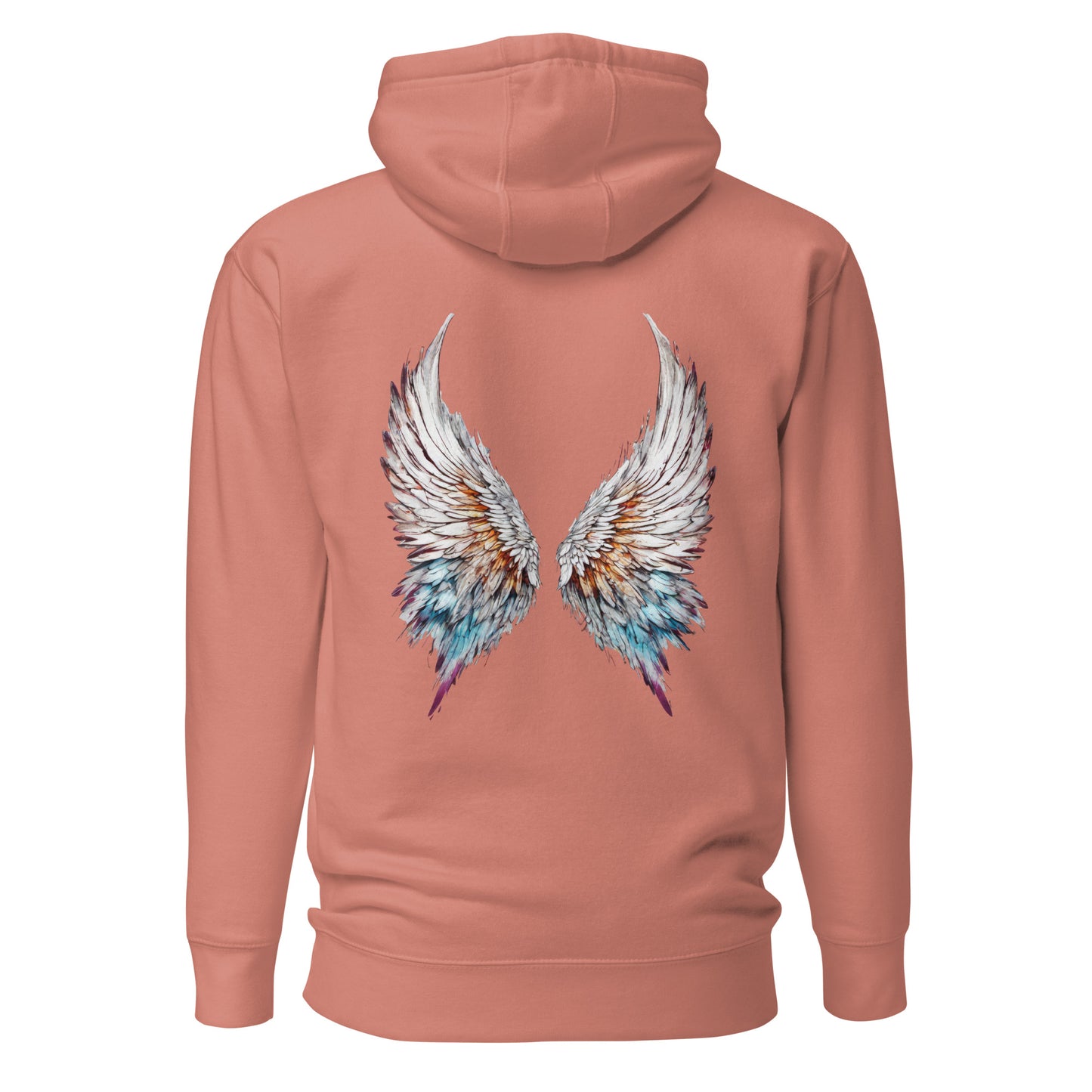 Colorful Angel Wings Women's Hoodie Dusty Rose