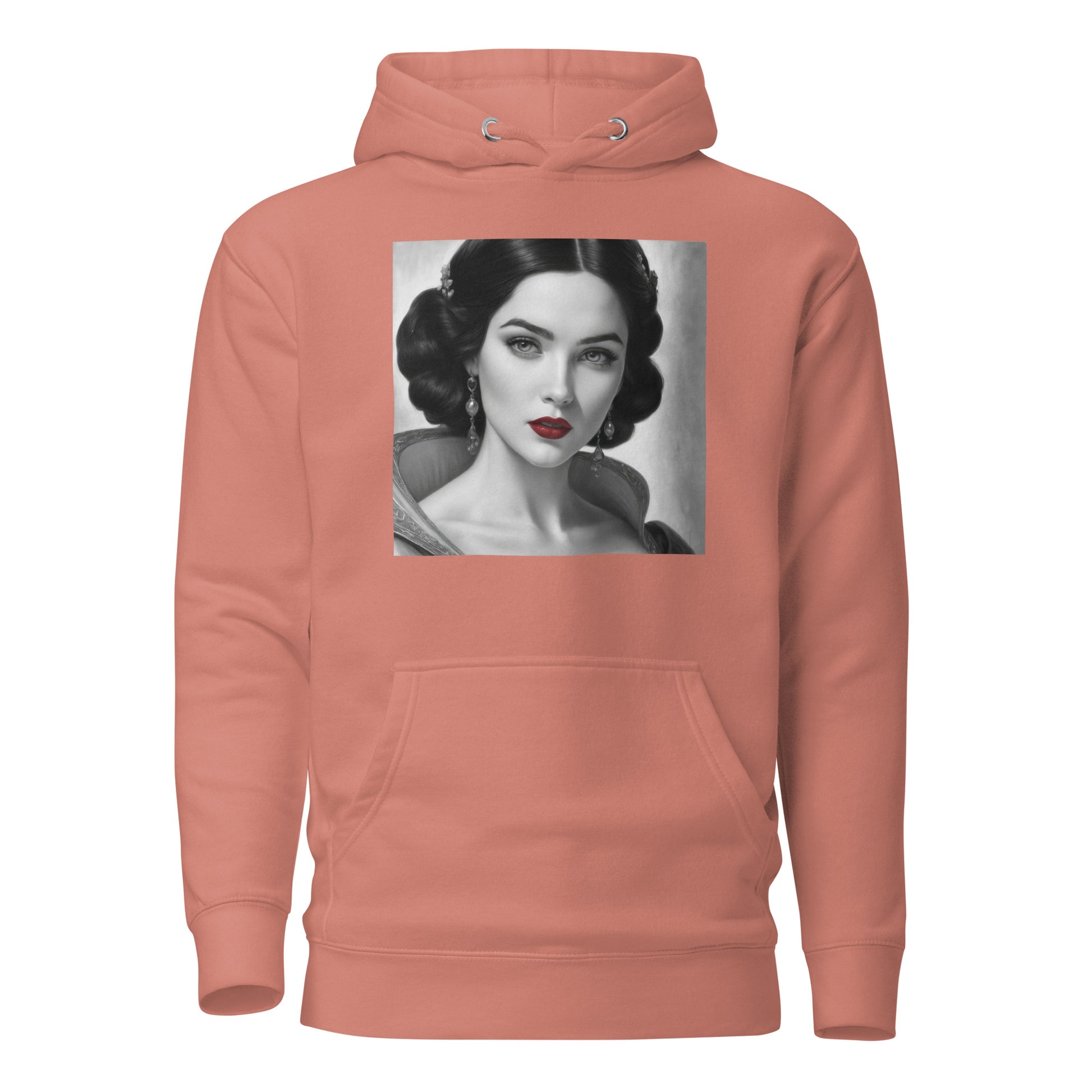 Snow White Portrait Women's Fairy Tale Hoodie Dusty Rose