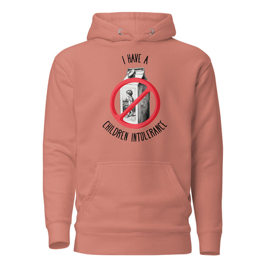 I Have a Children Intolerance Women's Funny Hoodie Dusty Rose