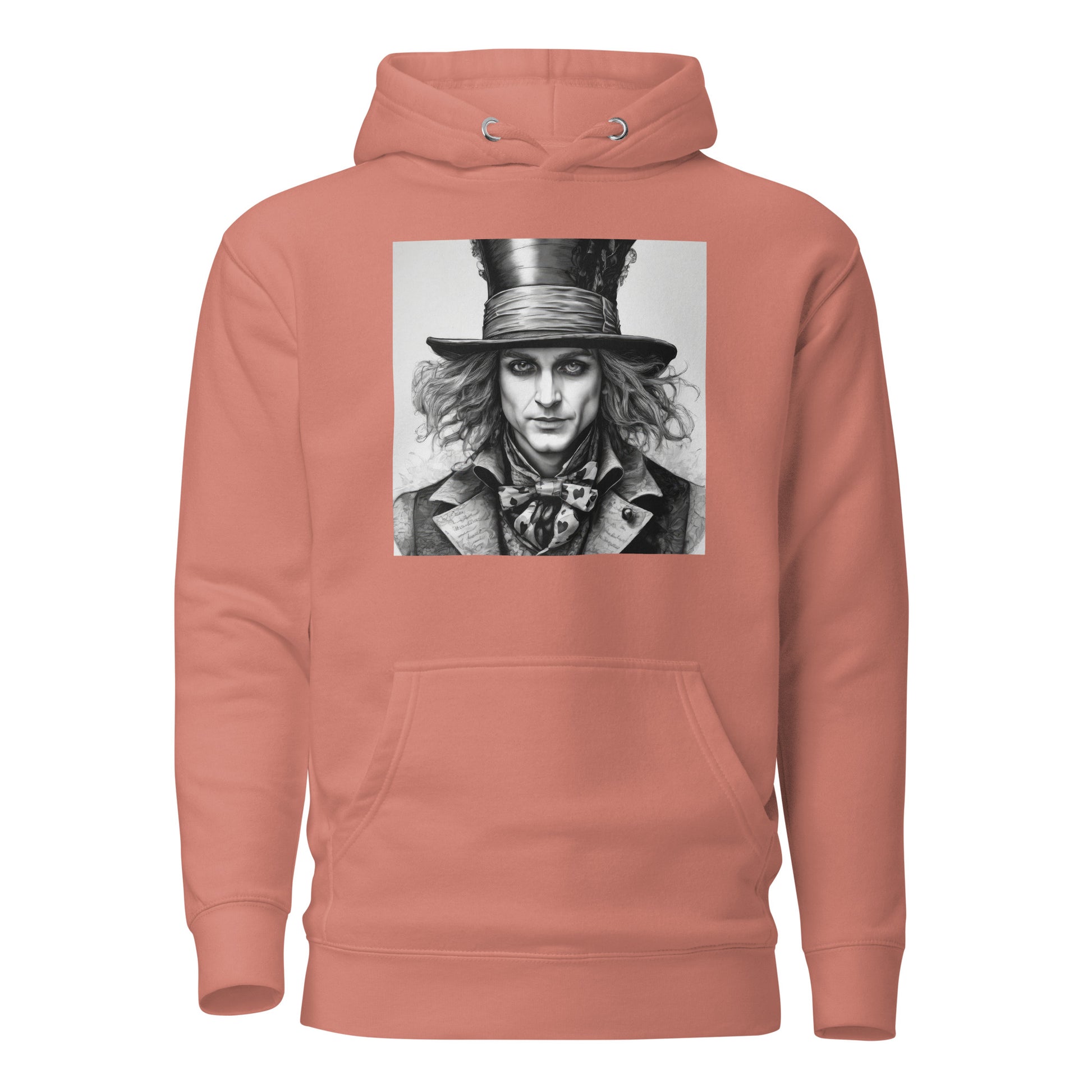 Serenely Eccentric Mad Hatter Hoodie Dusty Rose