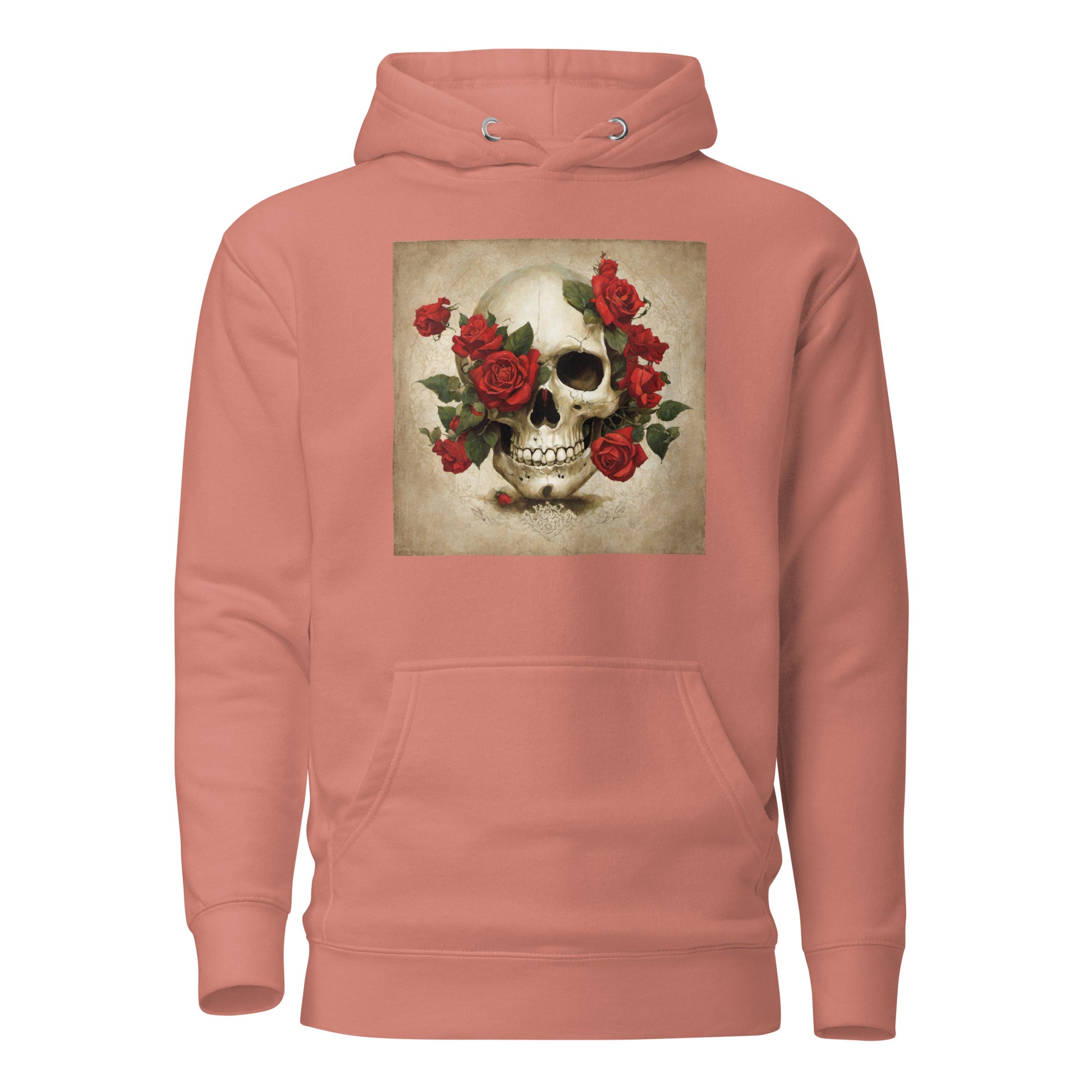 Skull & Roses Women's Hoodie Dusty Rose