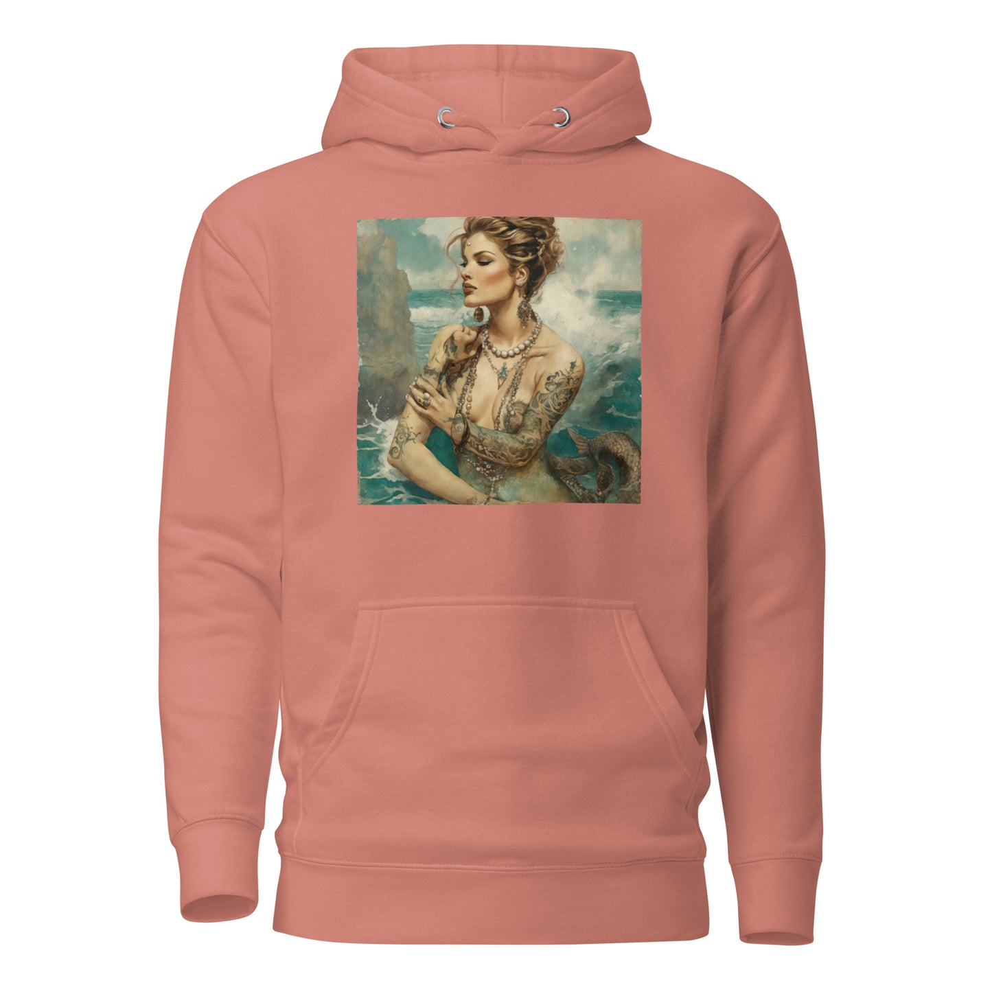 Mermaid with Tattoos Women's Hoodie Dusty Rose