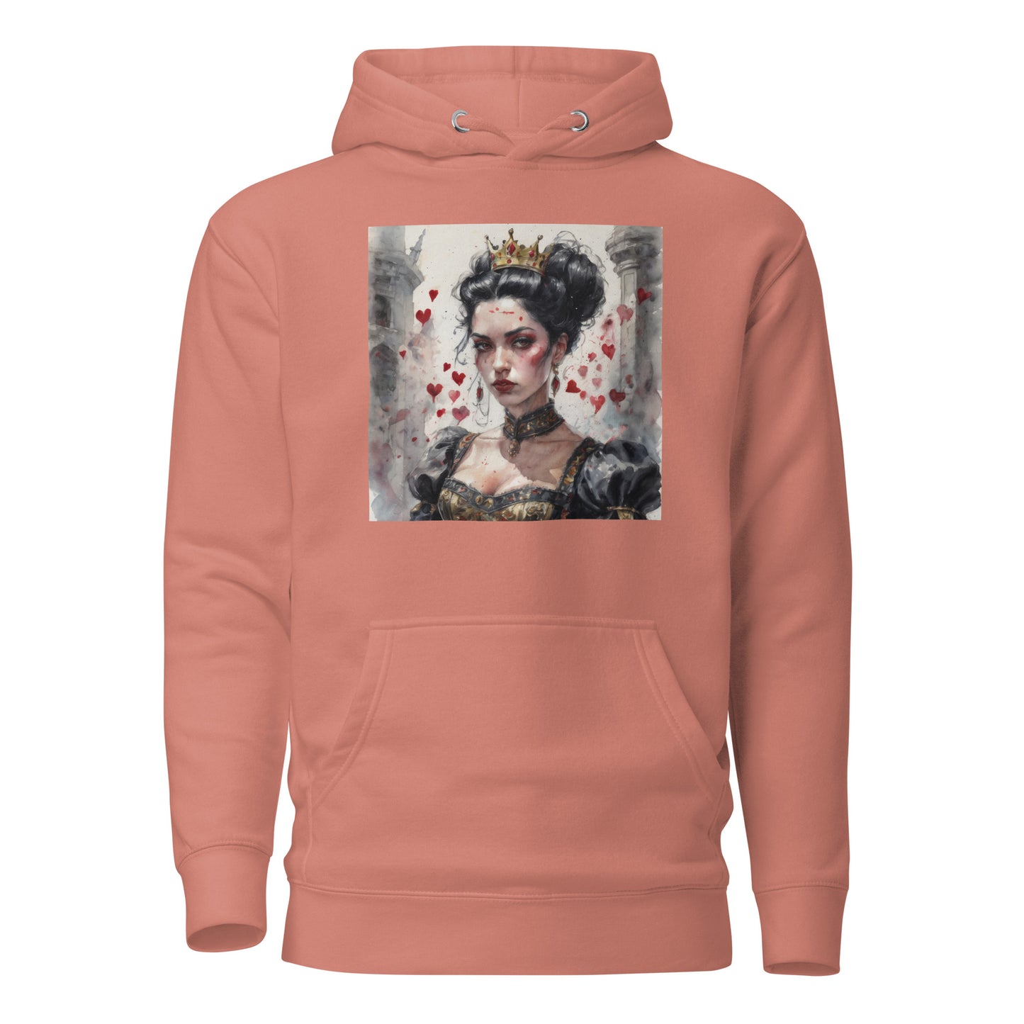 Queen of Hearts Women's Hoodie Dusty Rose