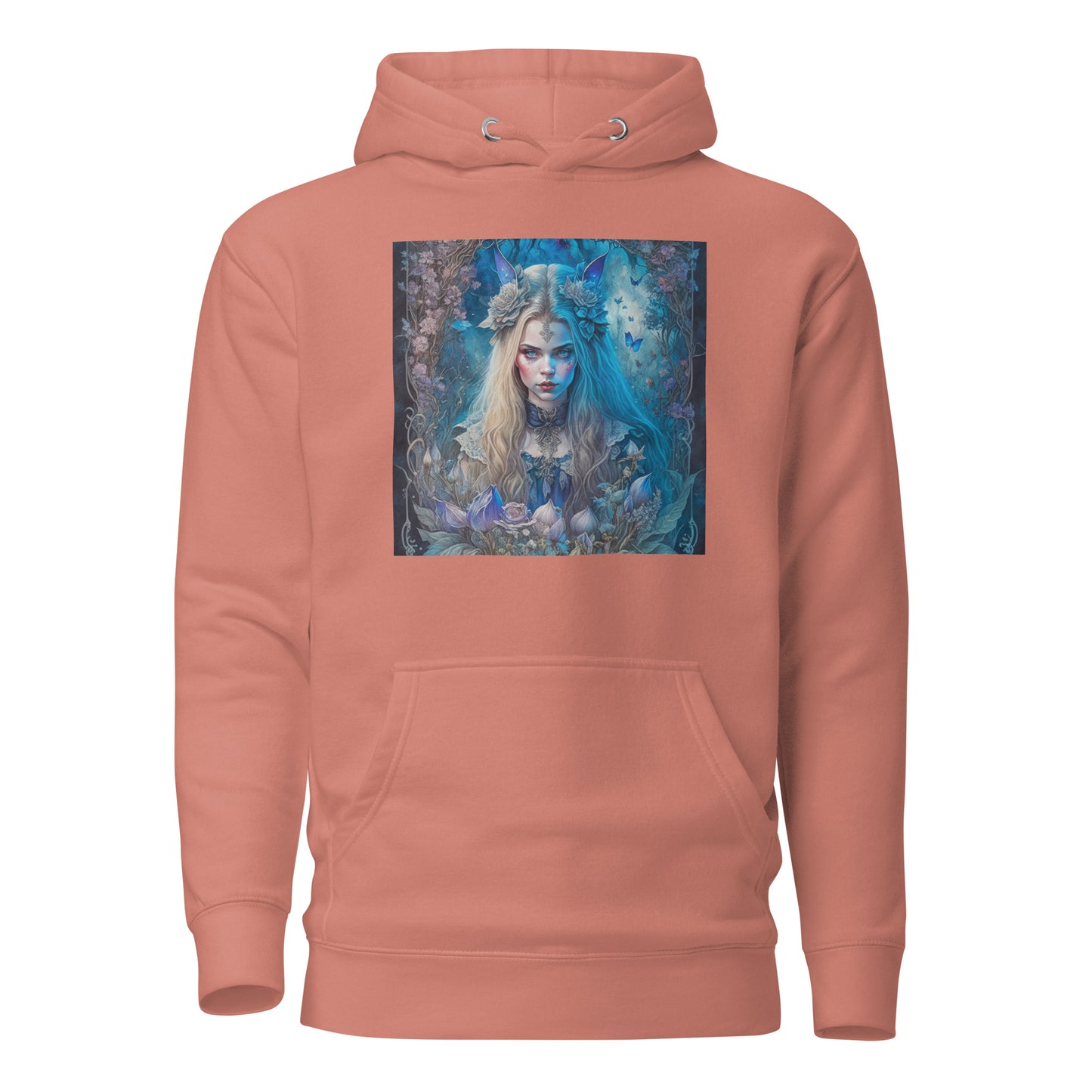 Esoteric Alice in Wonderland Hoodie Dusty Rose