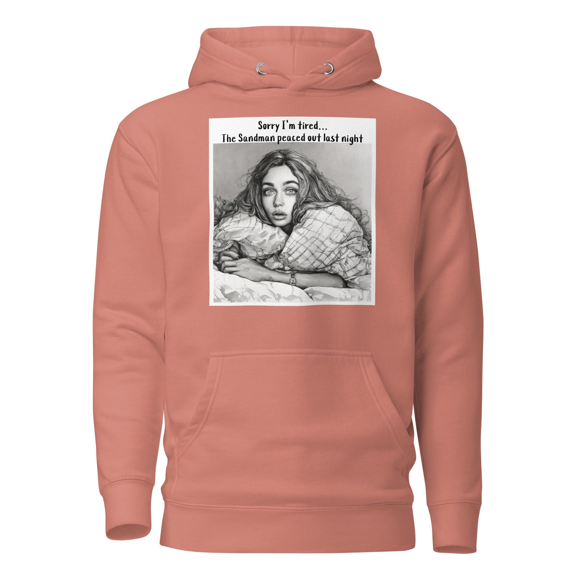 Sandman Peaced Out Women's Funny Hoodie Dusty Rose