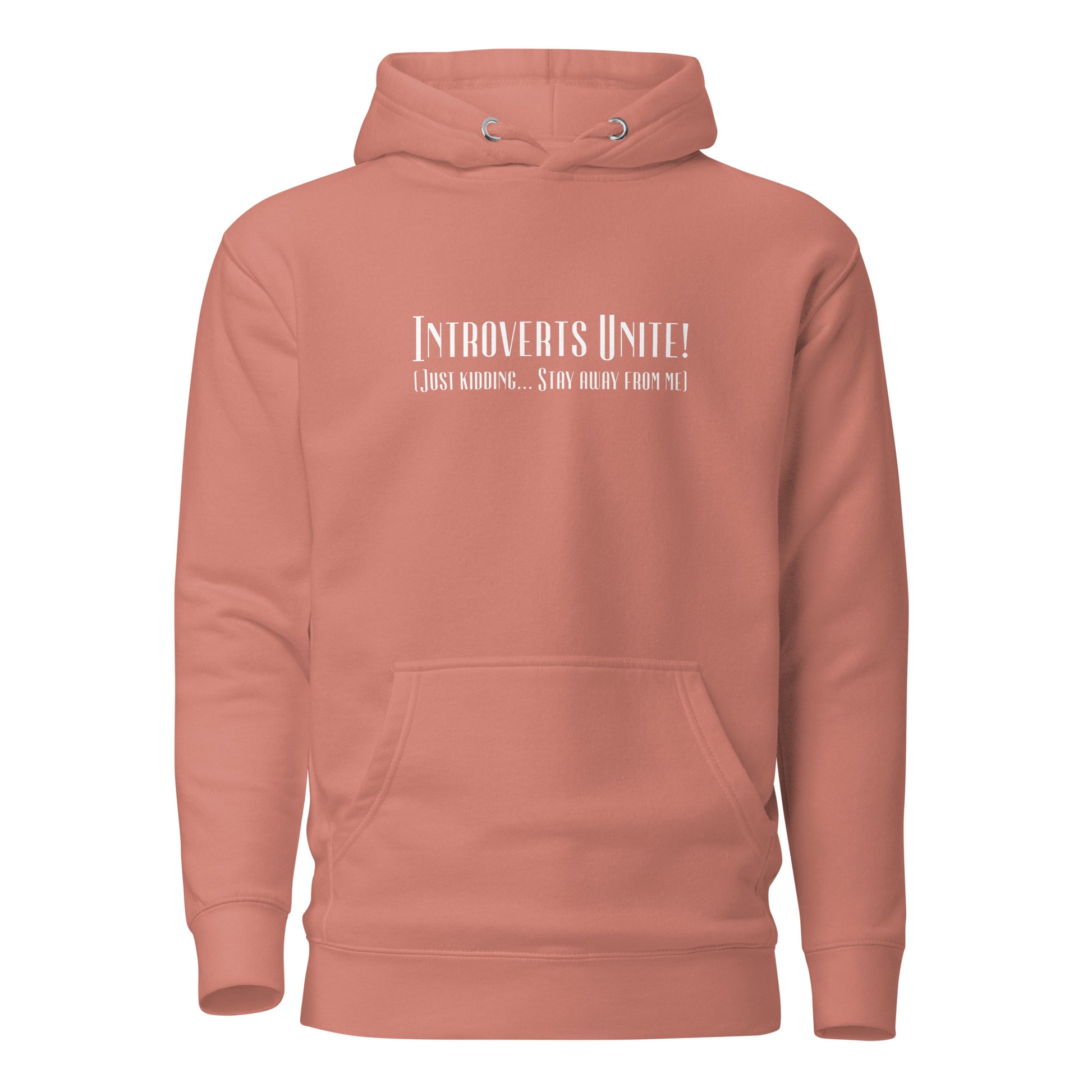 Introverts Unite Women's Funny Hoodie Dusty Rose