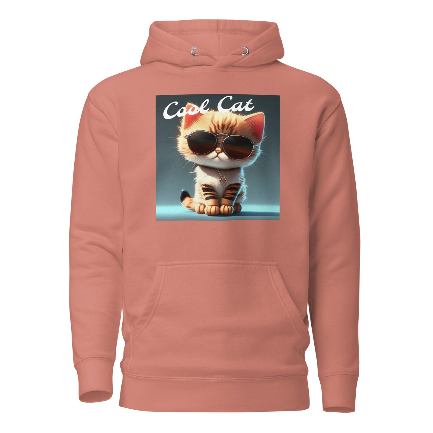 Cool Cat Women's Funny Hoodie Dusty Rose