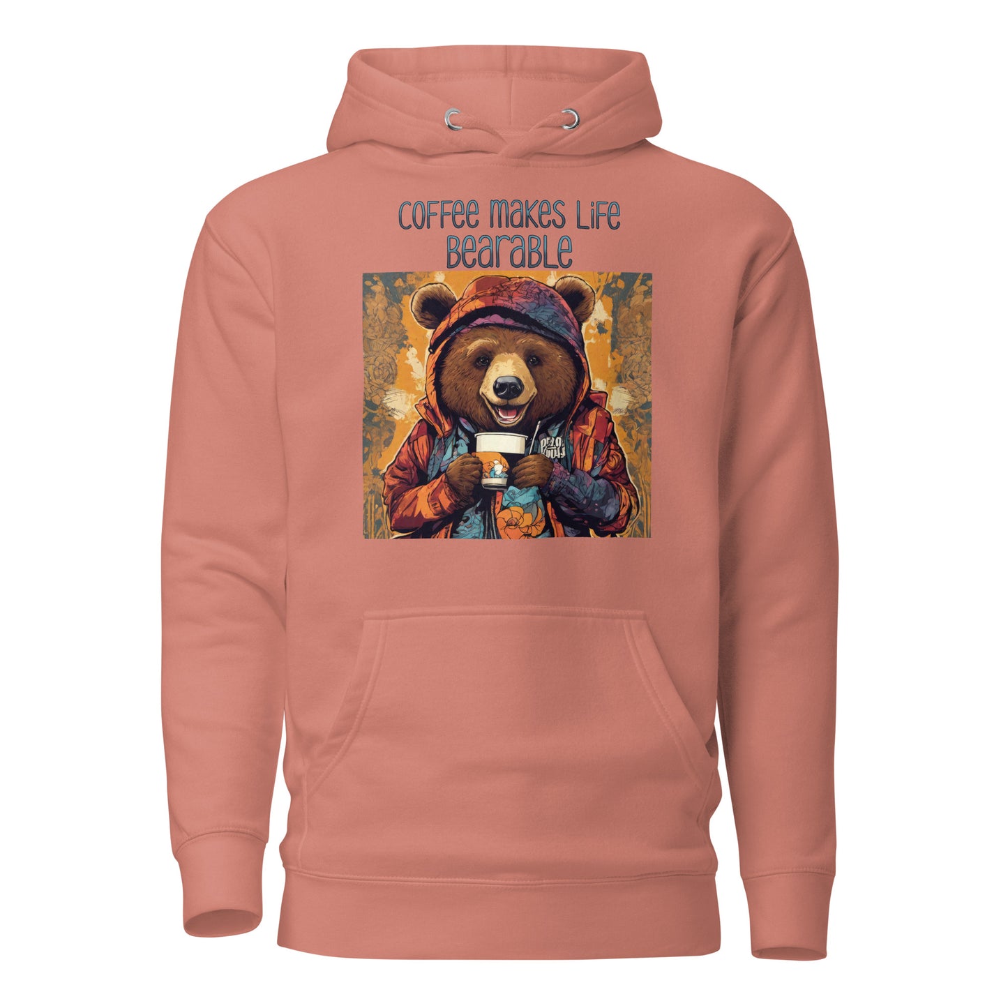 Coffee Makes Life Bearable Women's Funny Hoodie Dusty Rose