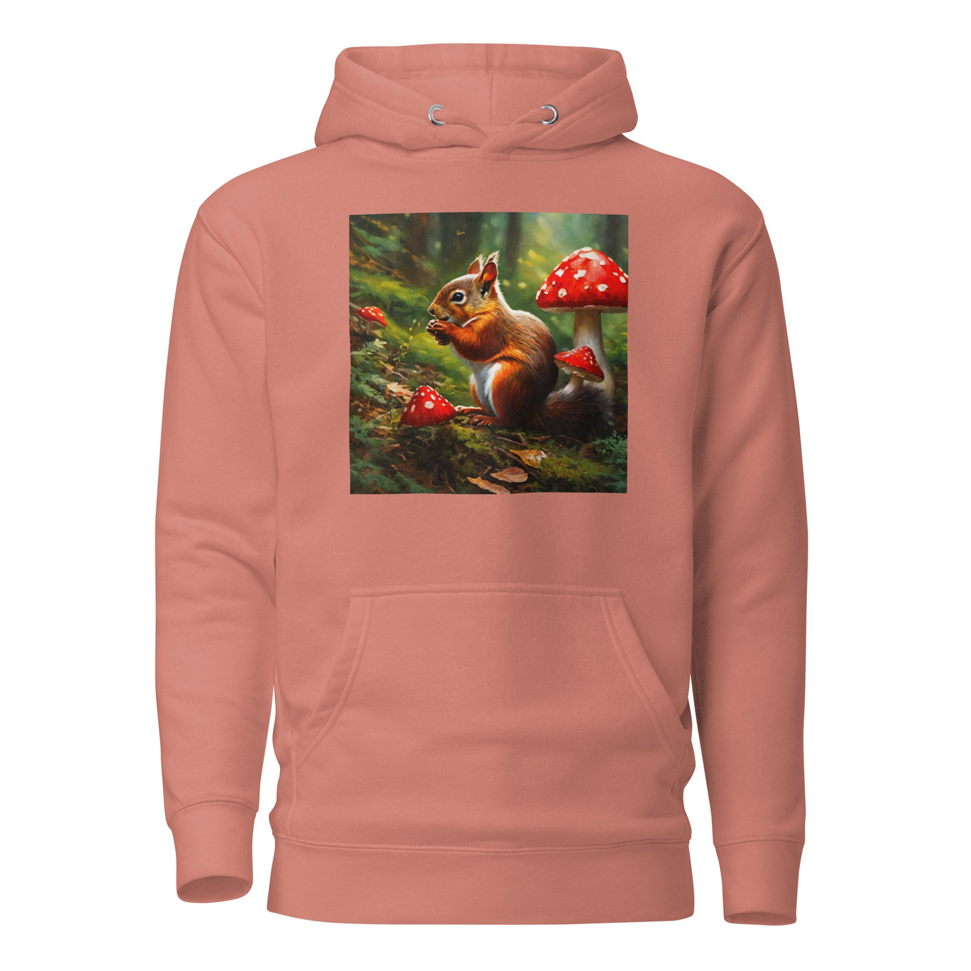 Forest Squirrel Women's Animal Lover Hoodie Dusty Rose