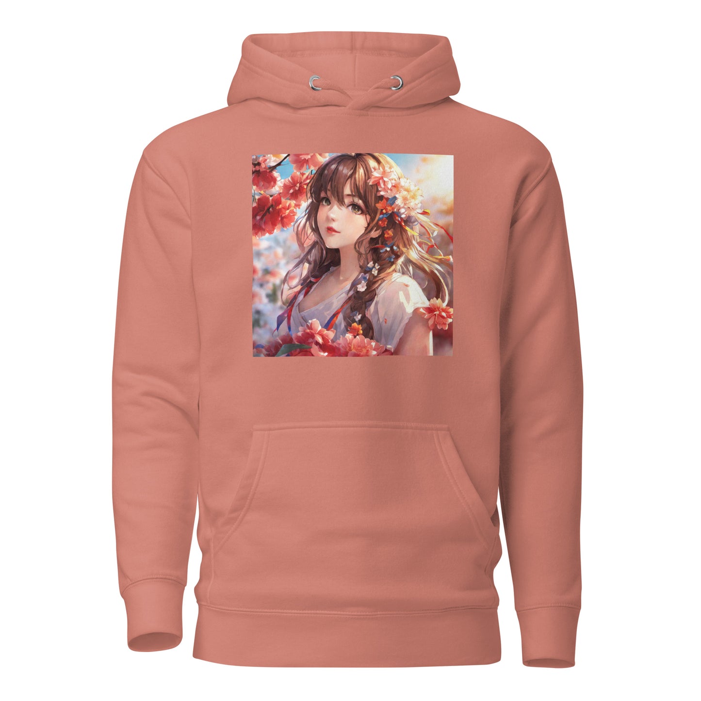 Graceful & Lovely Women's Anime Hoodie Dusty Rose