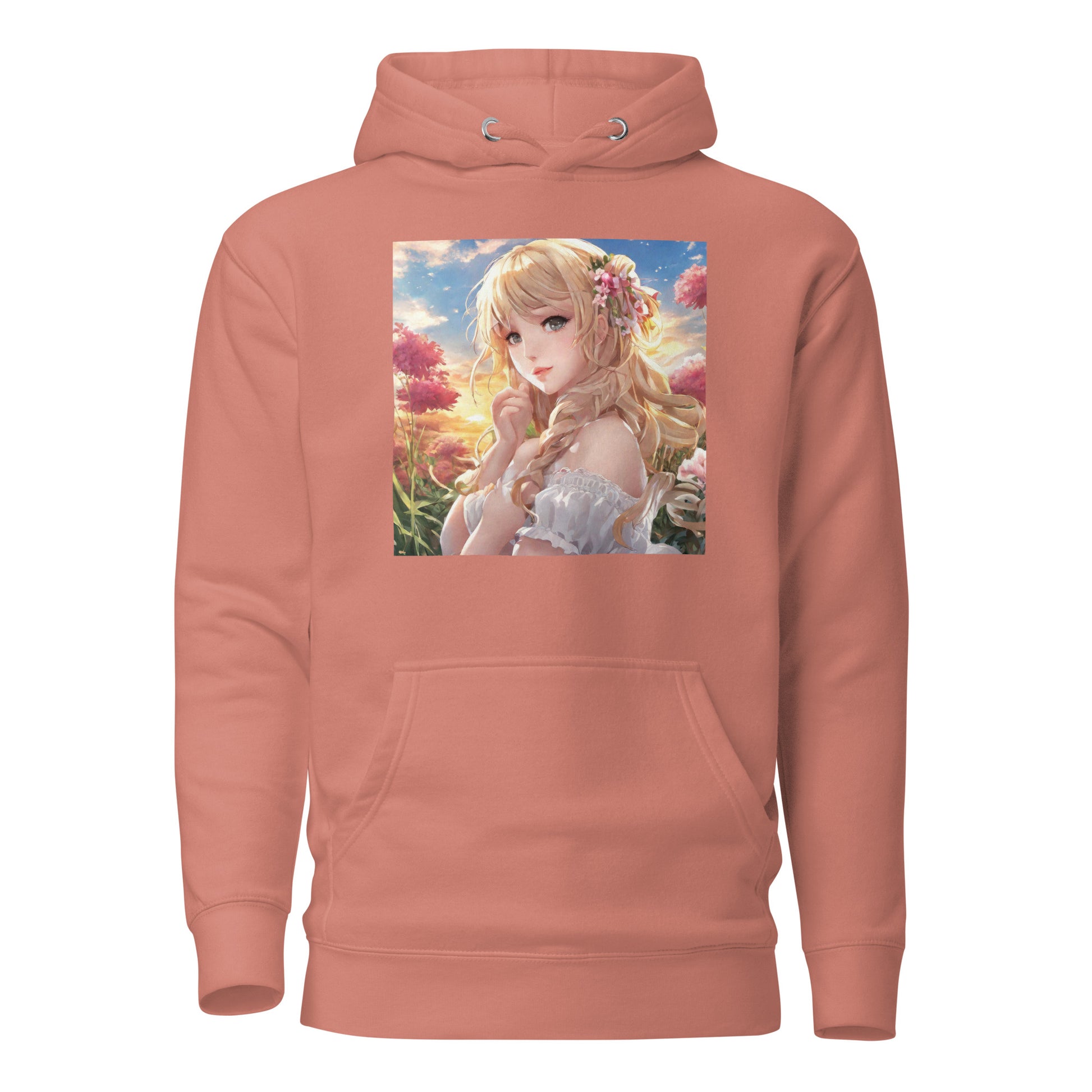 Timeless Beauty Women's Anime Hoodie Dusty Rose