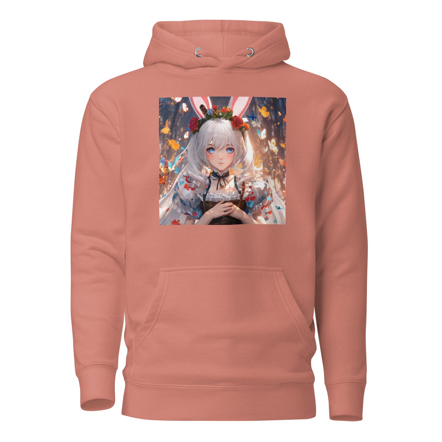 Women's Anime Alice from Alice in Wonderland Hoodie Dusty Rose