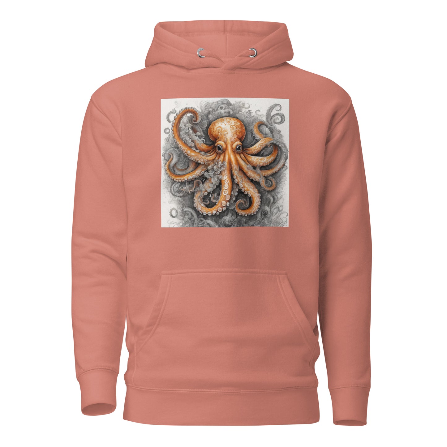 Octopus Women's Animal Lover Hoodie Dusty Rose