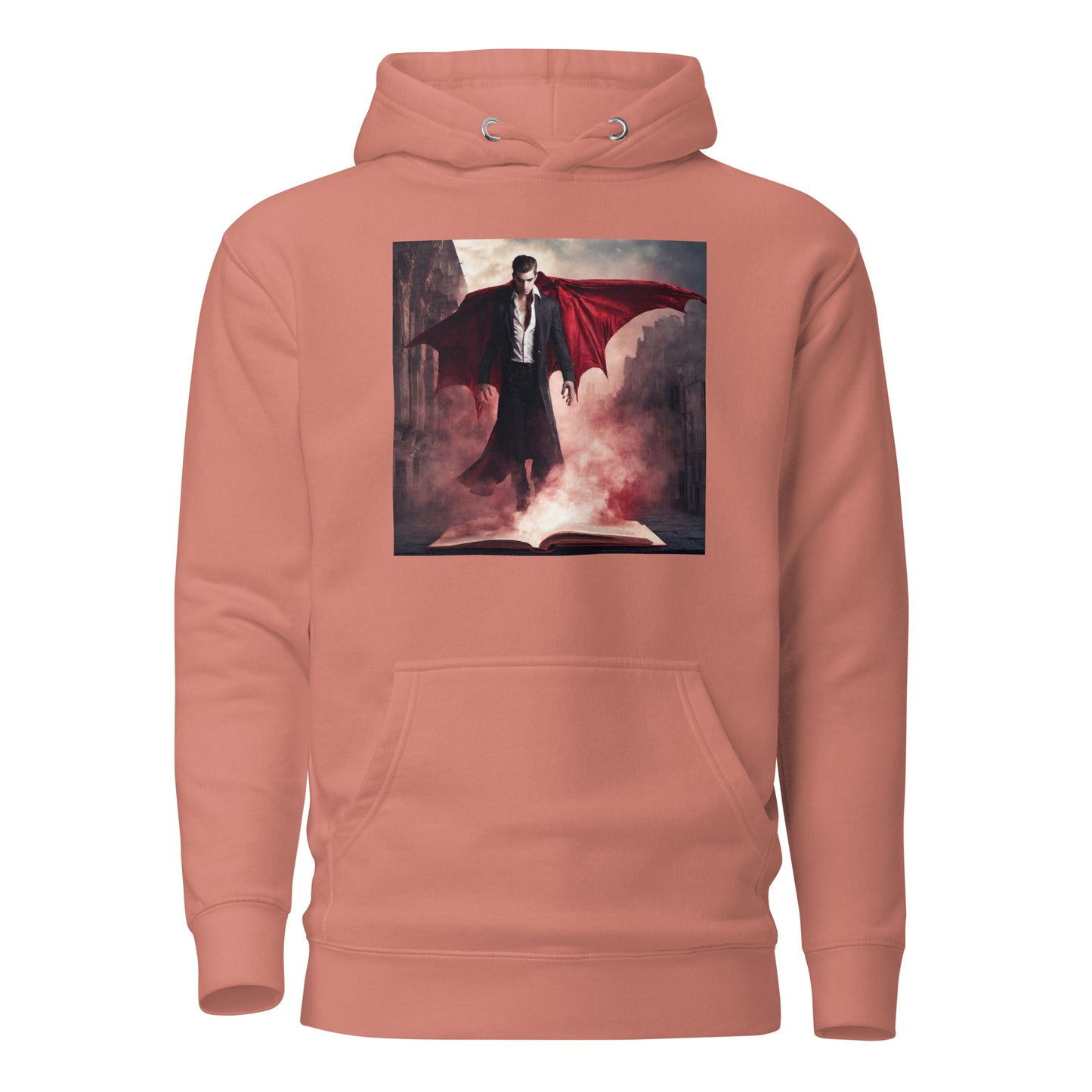 Women's Vampire Book Lover Hoodie Dusty Rose