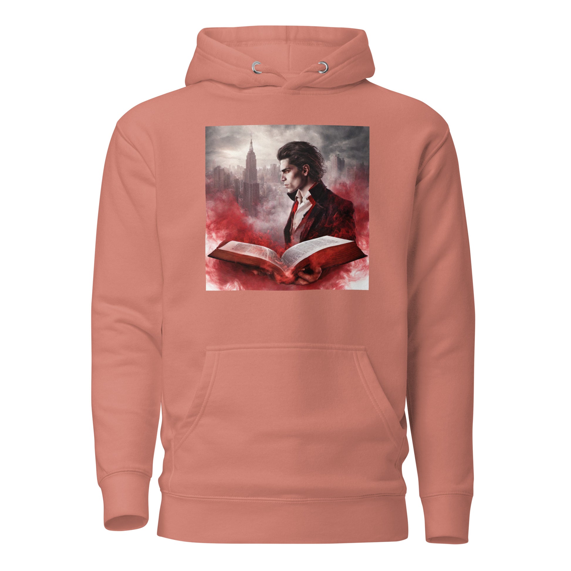 Women's Vampire Book Fan Hoodie Dusty Rose