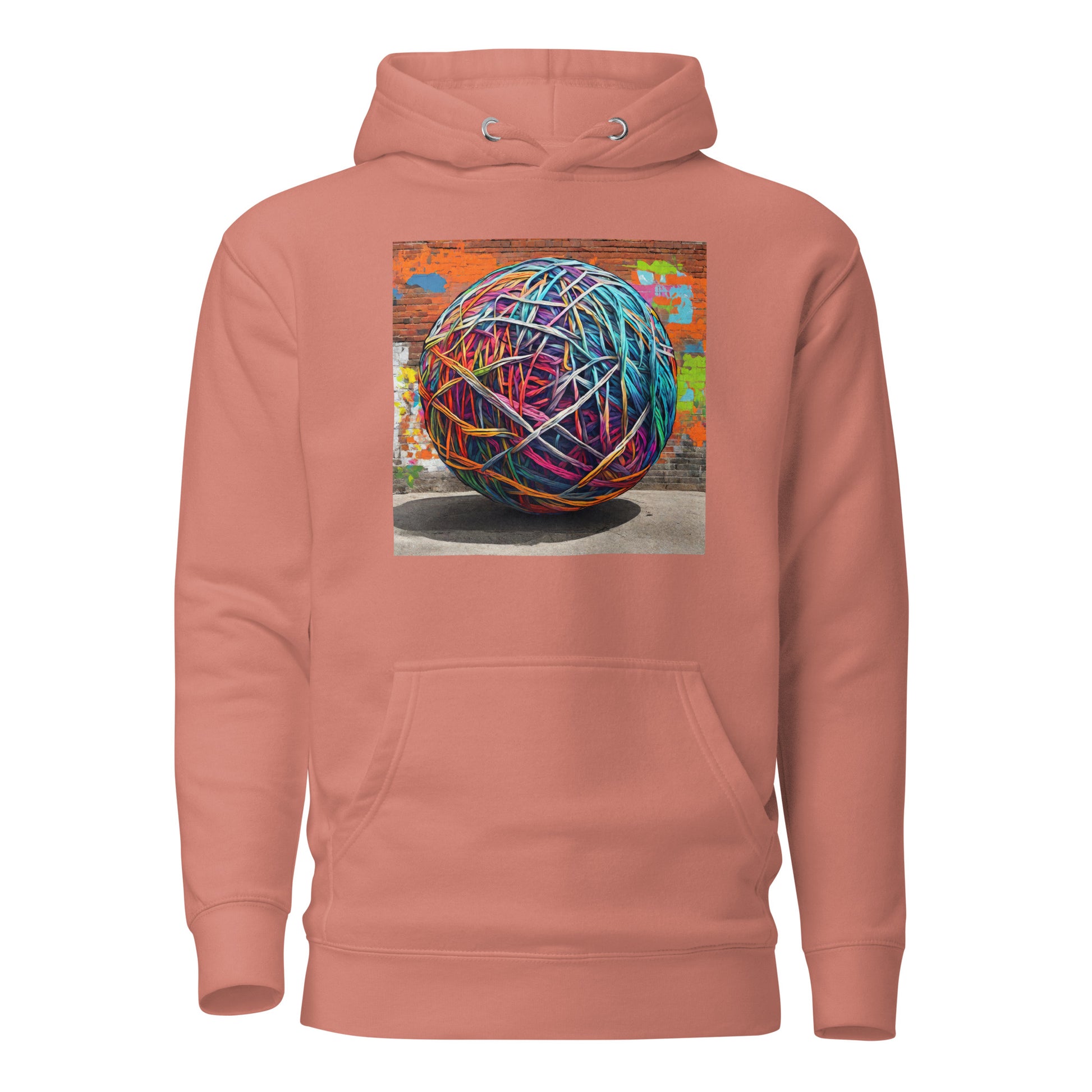 Ball of Yarn Women's Crochet and Knitting Lover Hoodie Dusty Rose