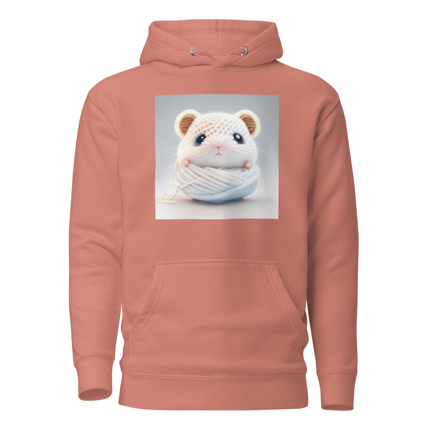 Women's Hamster Amigurumi Crochet Lover Hoodie Dusty Rose