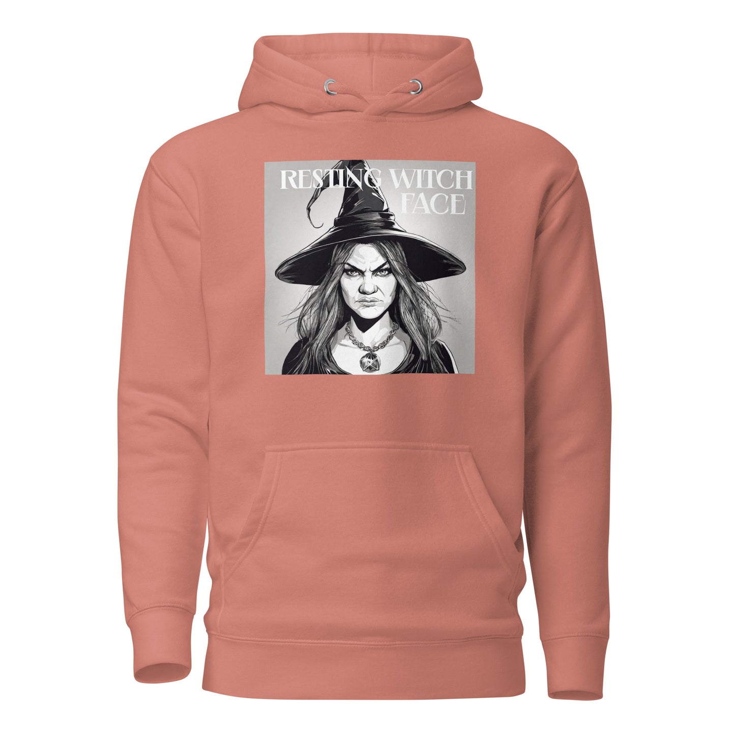 Resting Witch Face Women's Halloween Hoodie Dusty Rose