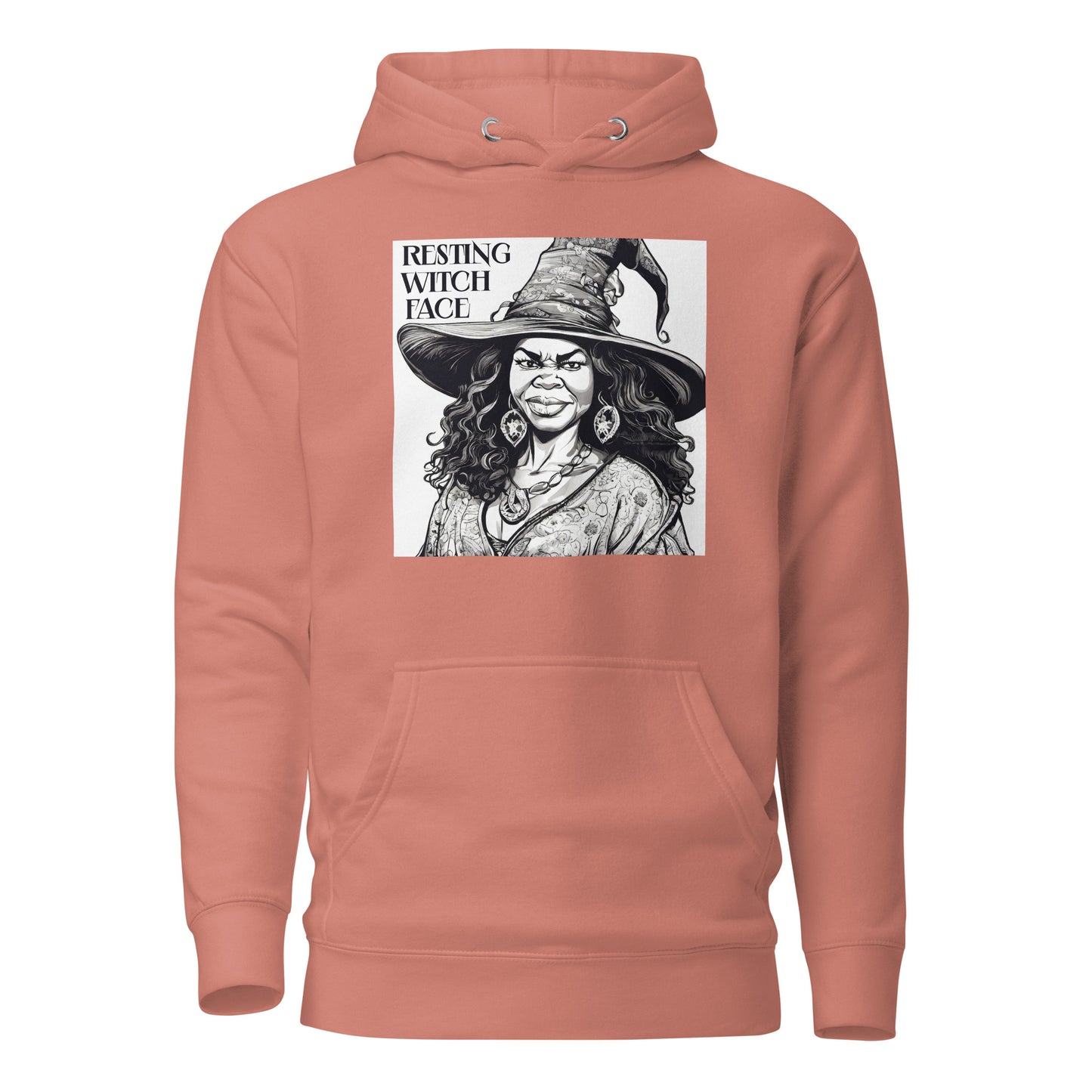 Resting Witch Face Women's Halloween Hoodie Dusty Rose