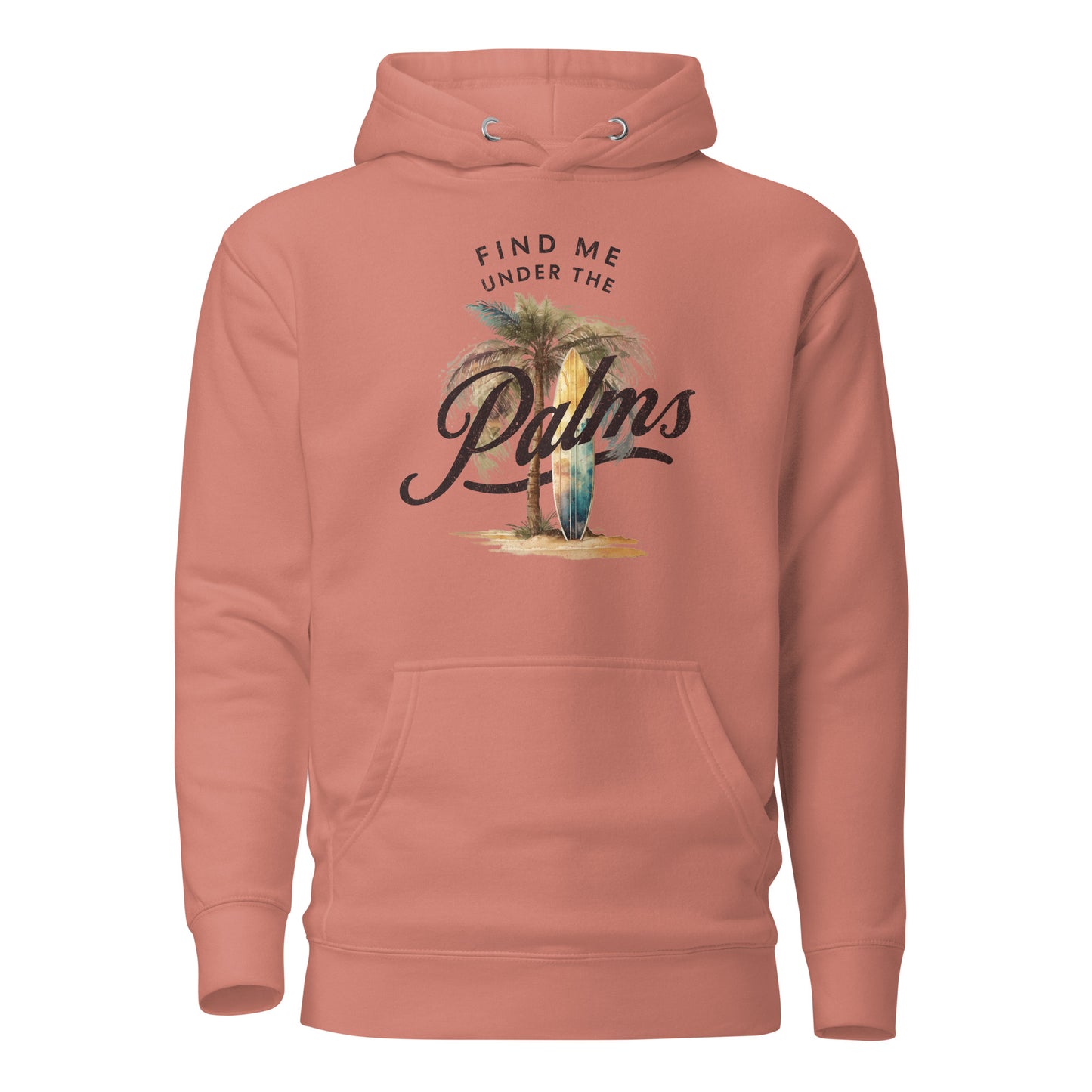 Find me Under the Palms Women's Beach Hoodie Dusty Rose