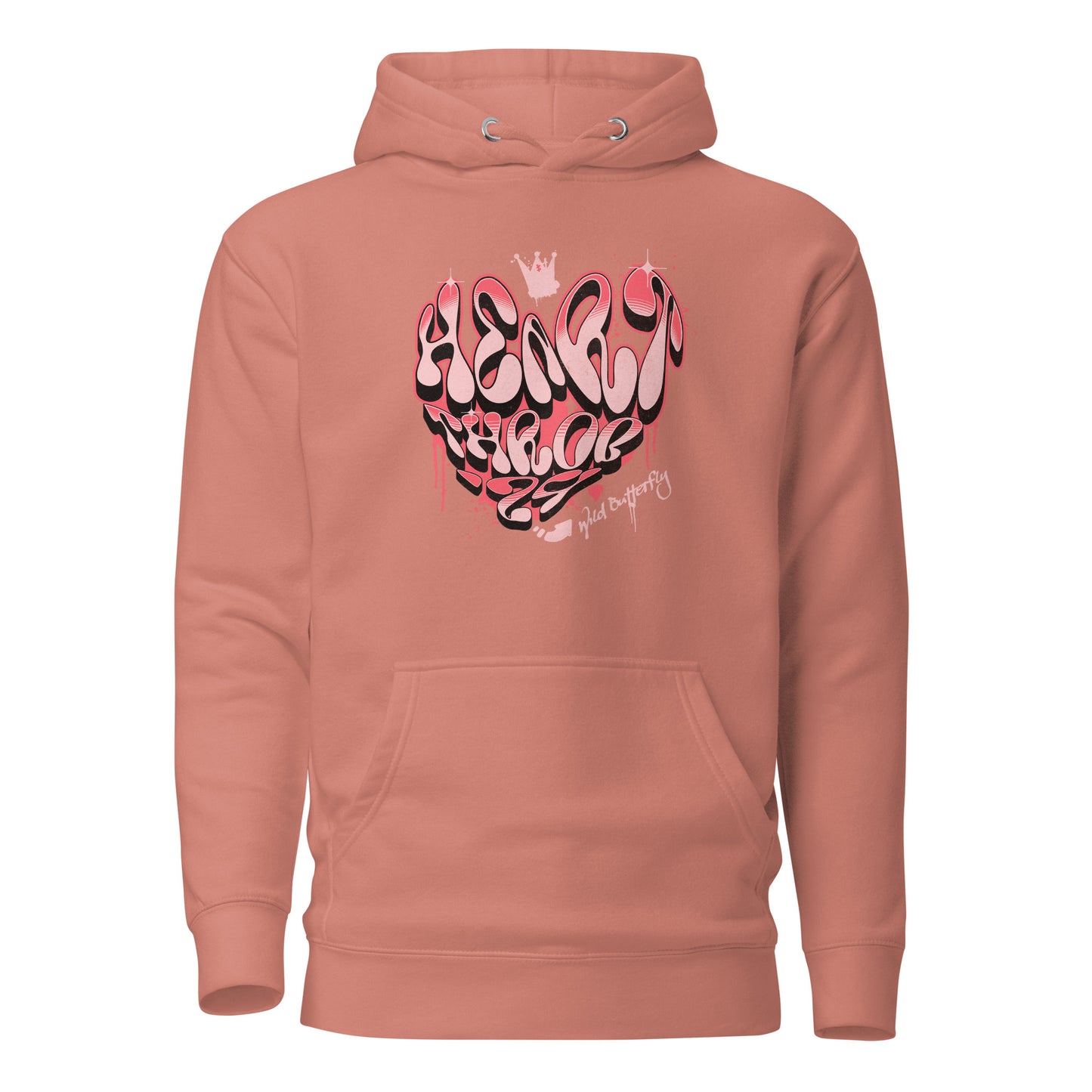 Heart Throb '24 Women's Valentine's Day Hoodie Dusty Rose