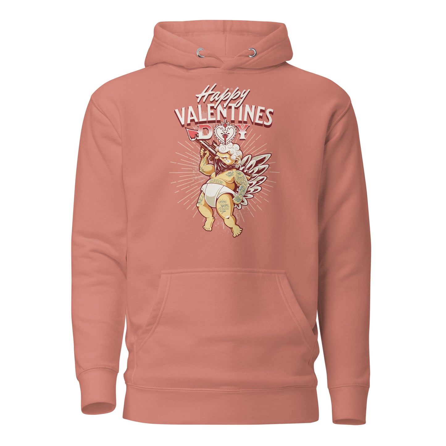 Inked Cupid Women's Valentine's Day Hoodie Dusty Rose