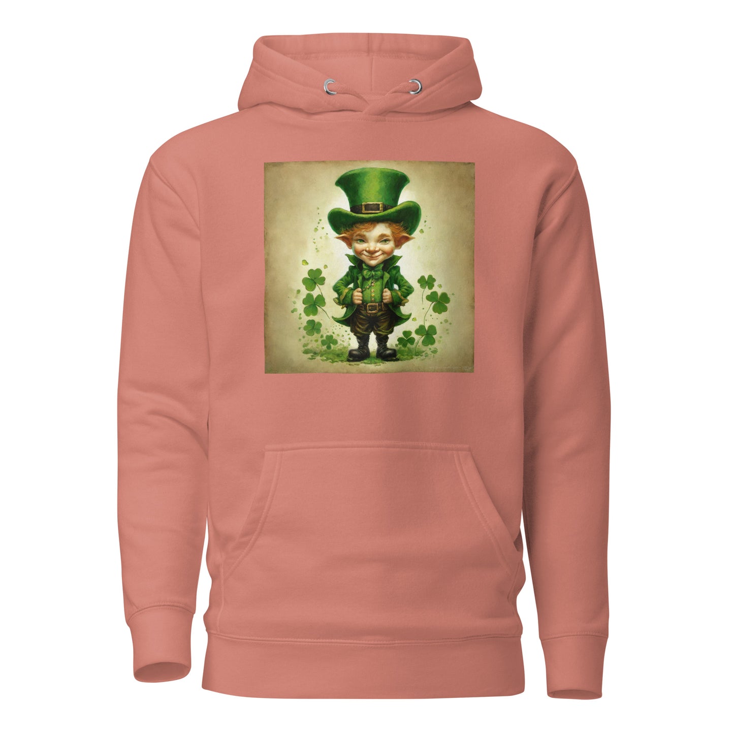 Cute Leprechaun Women's St Patrick's Day Hoodie Dusty Rose