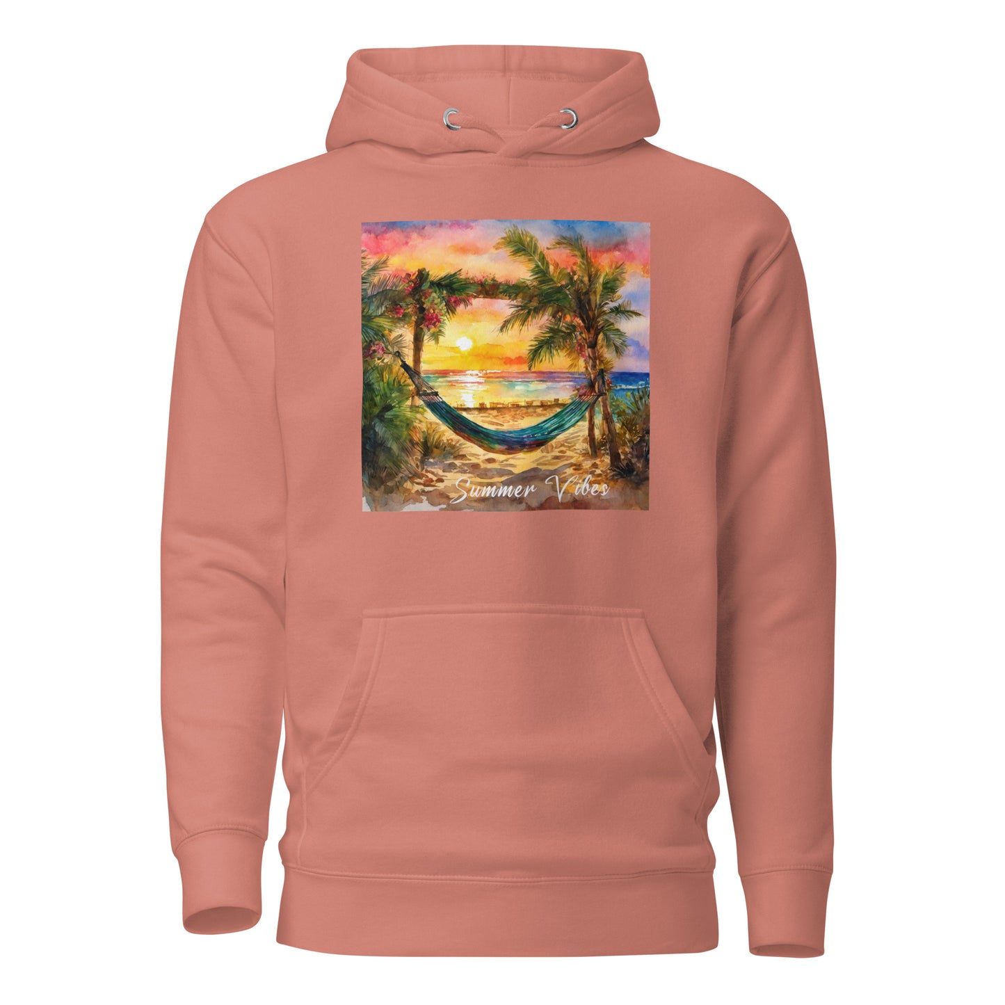 Summer Vibes Women's Beach Hoodie Dusty Rose