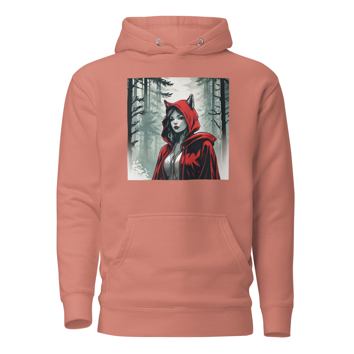 Modern Red Riding Hood Women's Fairy Tale Hoodie Dusty Rose