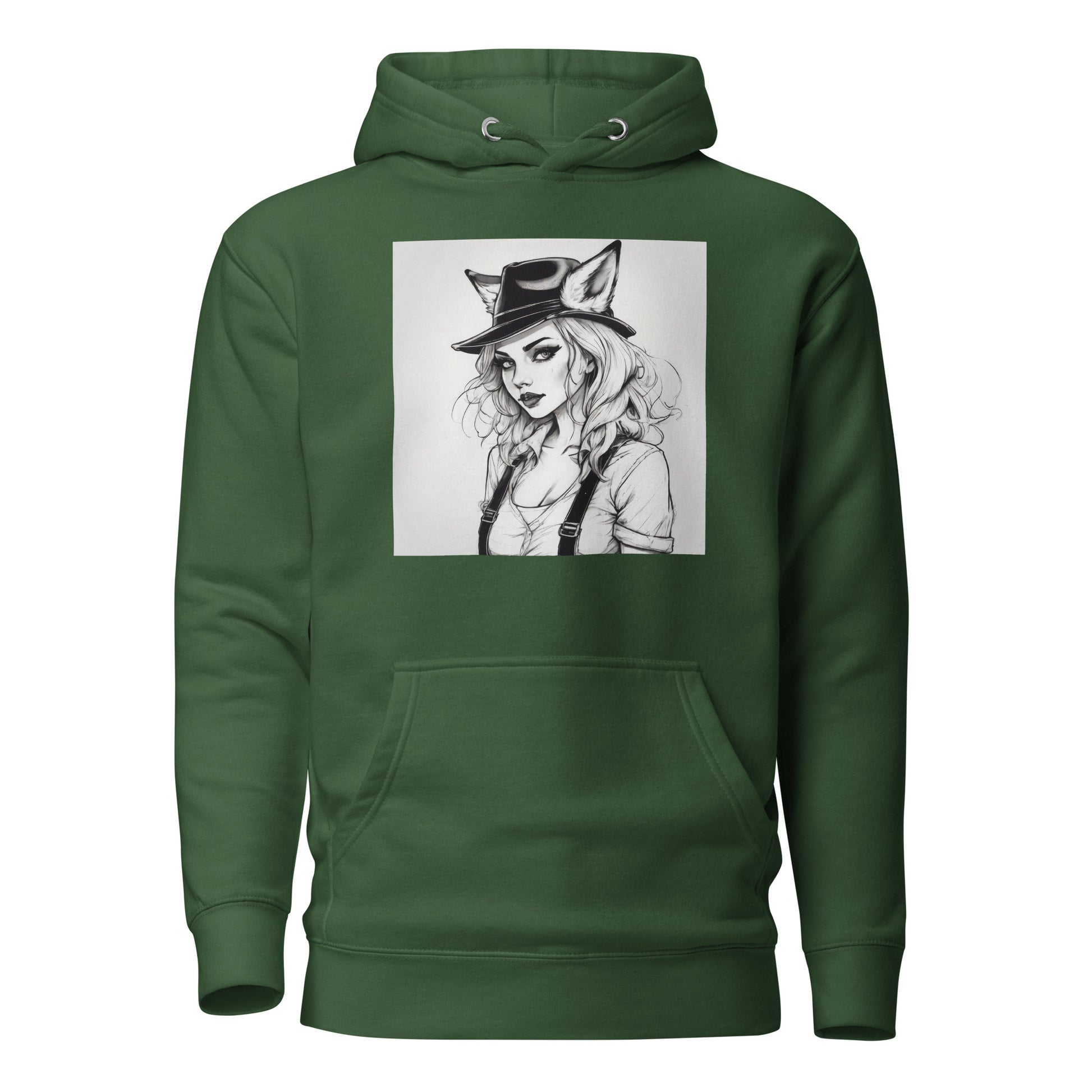 Foxy Lady Women's Hoodie Forest Green