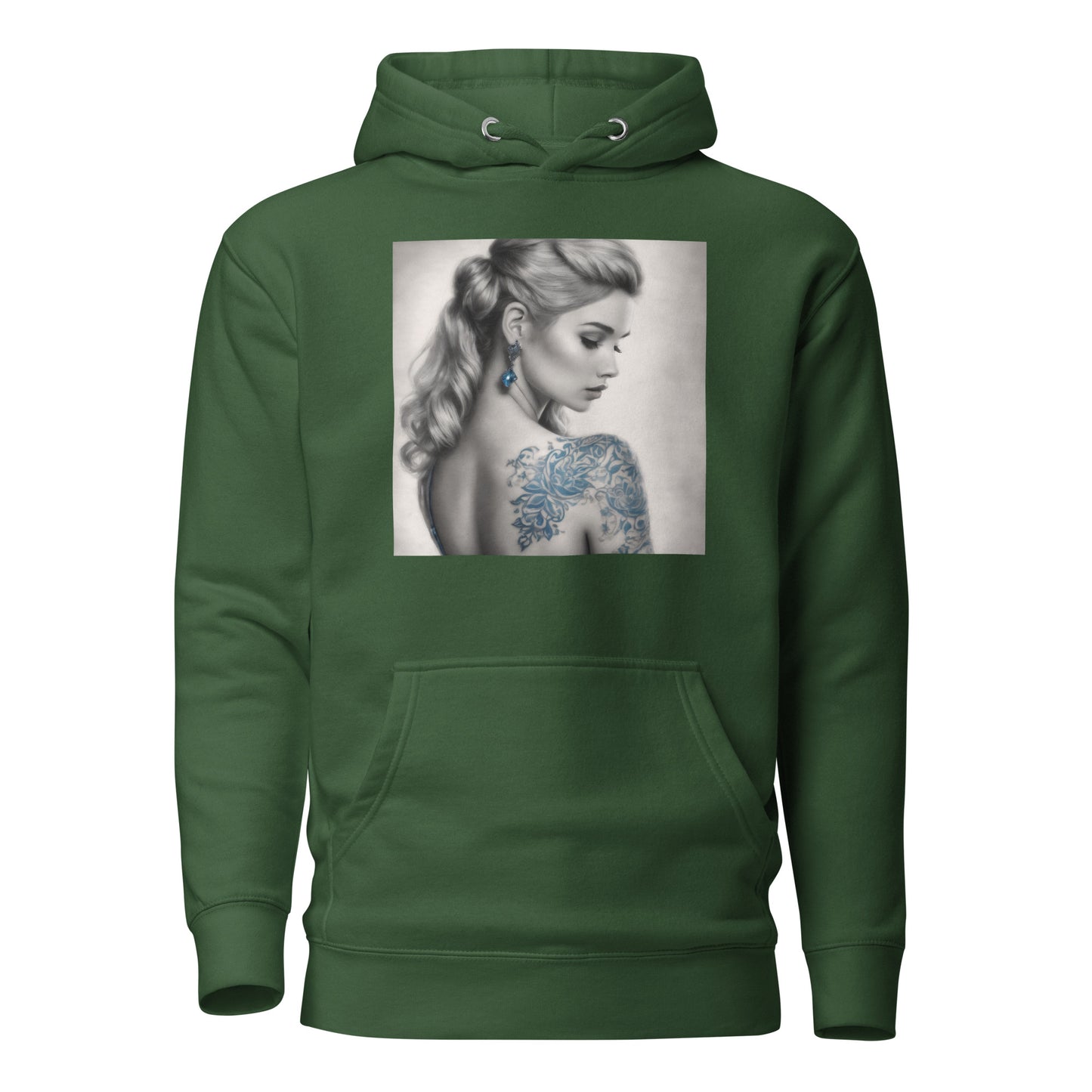 Inked Cinderella Women's Hoodie Forest Green