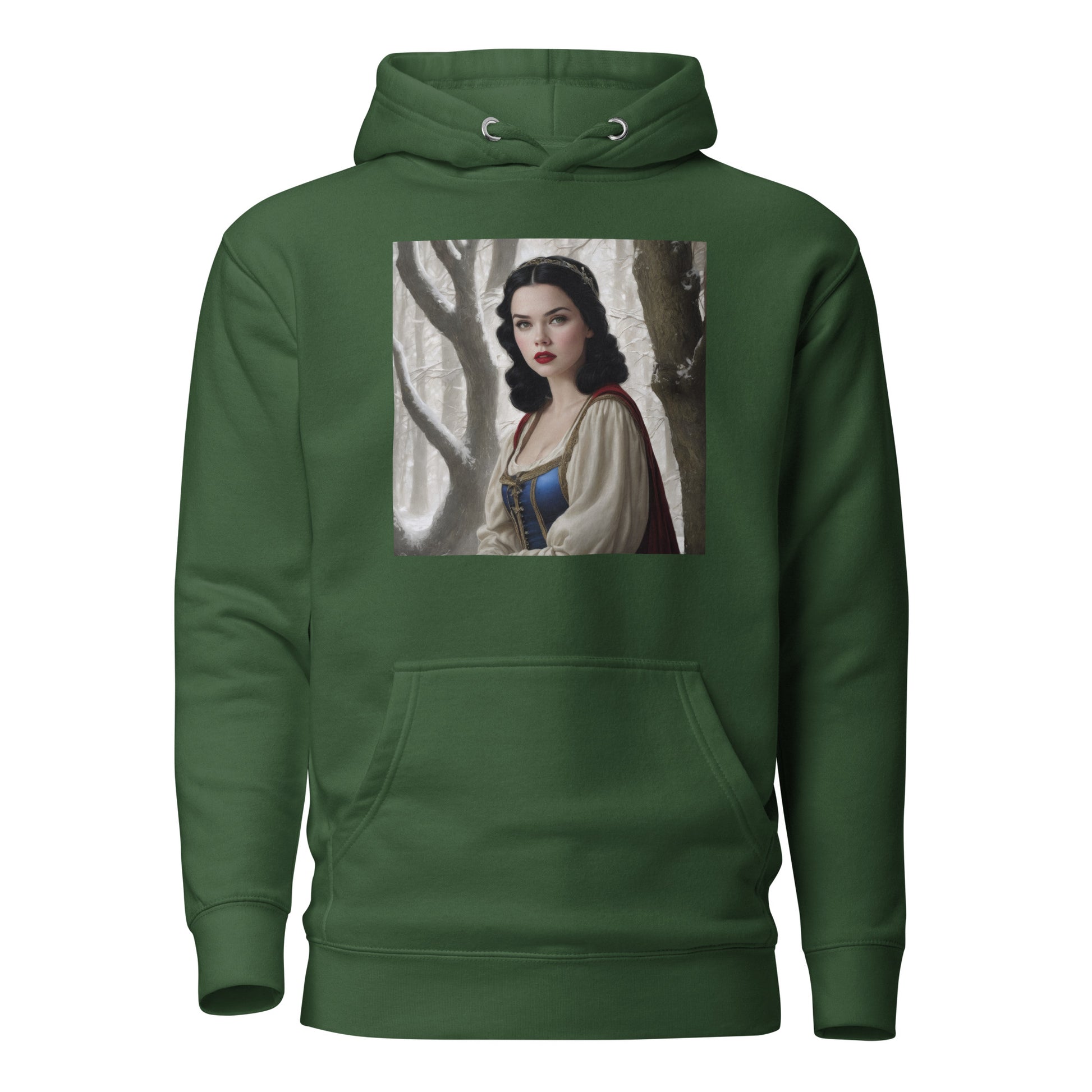 Snow White in Forest Hoodie Forest Green