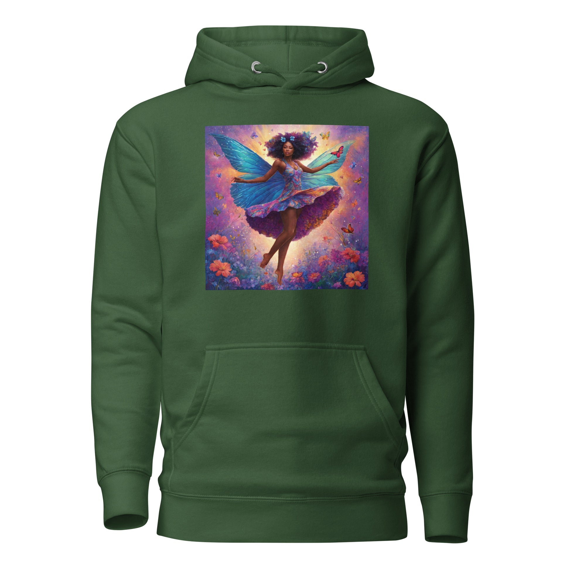 Peaceful Fairy Women's Hoodie Forest Green