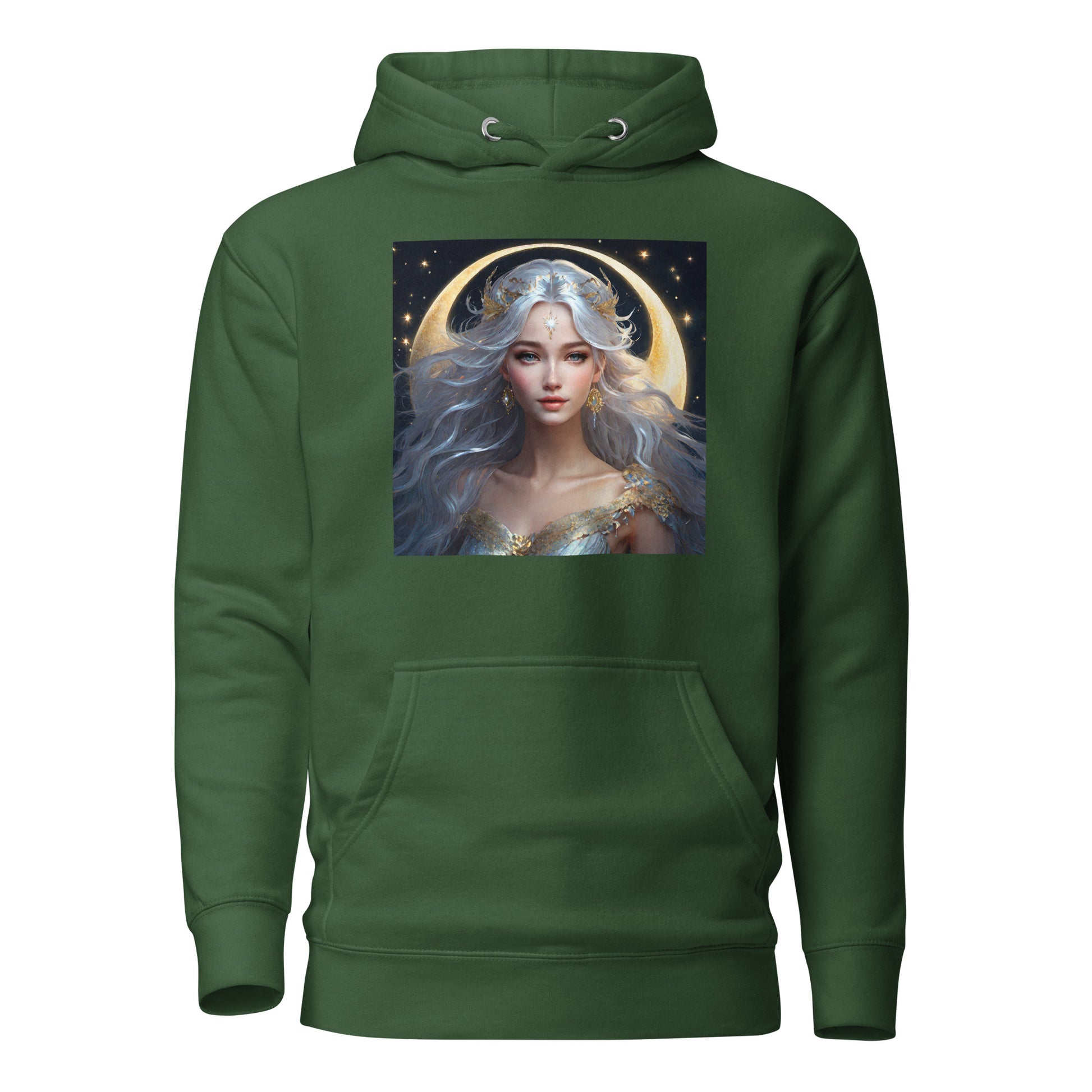 Moon Fairy Women's Hoodie Forest Green