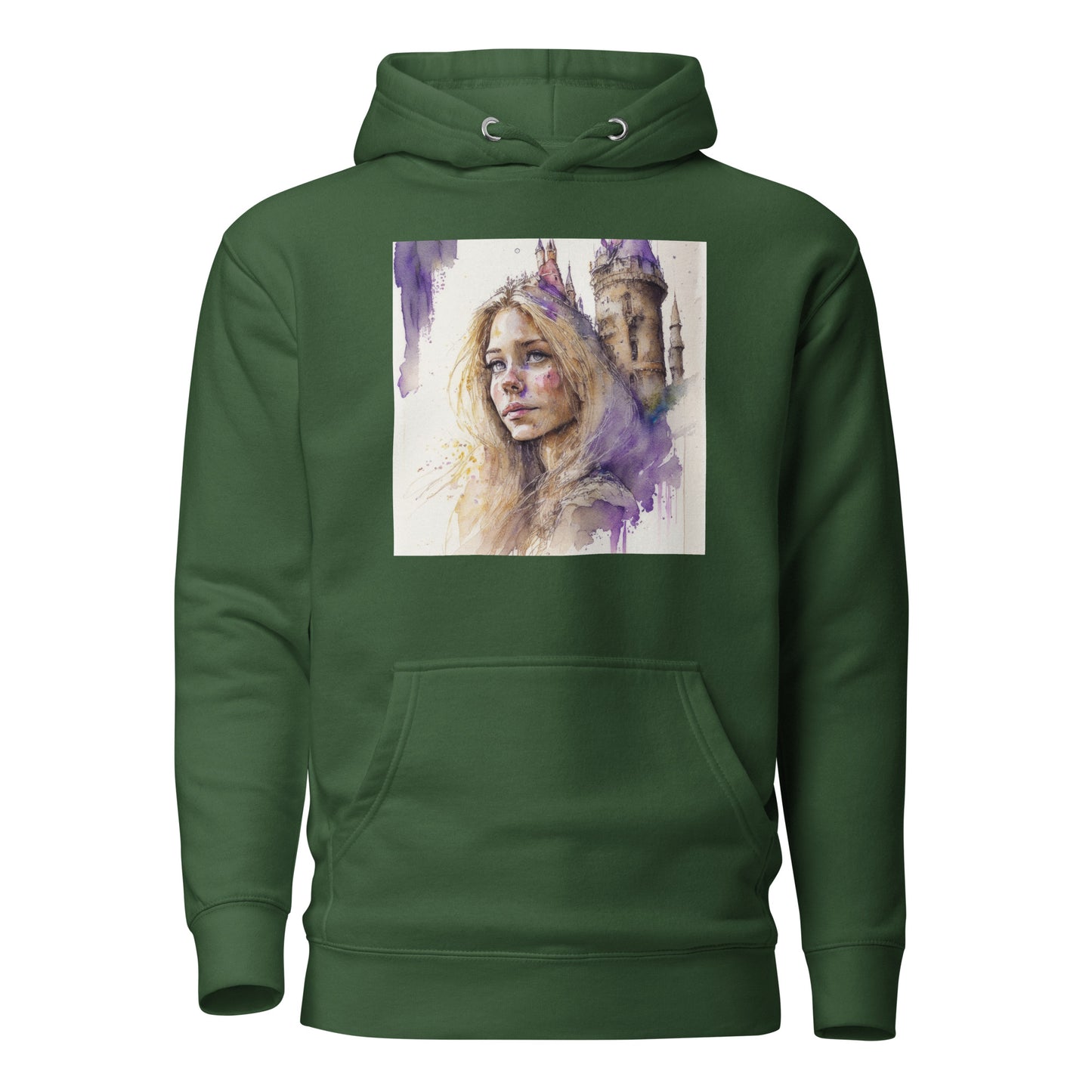 Rapunzel & The Tower Women's Fairy Tale Graphic Hoodie Forest Green