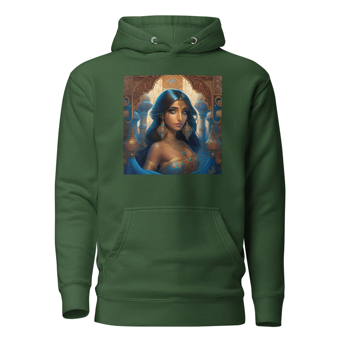 Princess Jasmine Women's Hoodie Forest Green