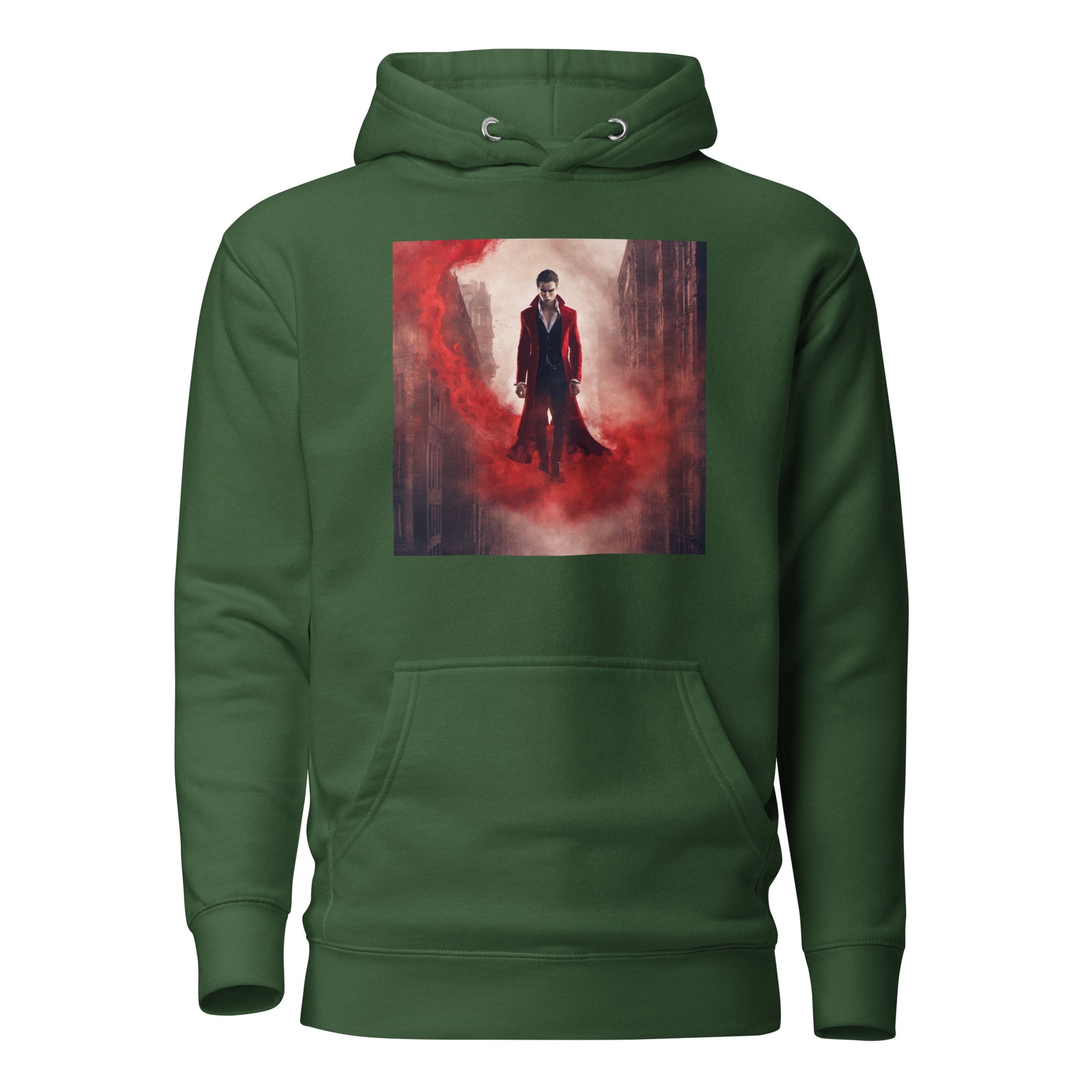 Vampire in Red Haze Women's Graphic Hoodie Forest Green