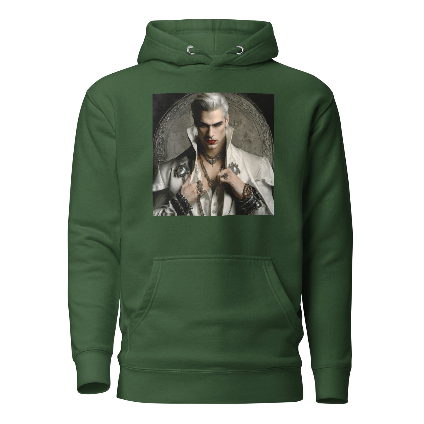 Vampire with Style Women's Graphic Hoodie Forest Green