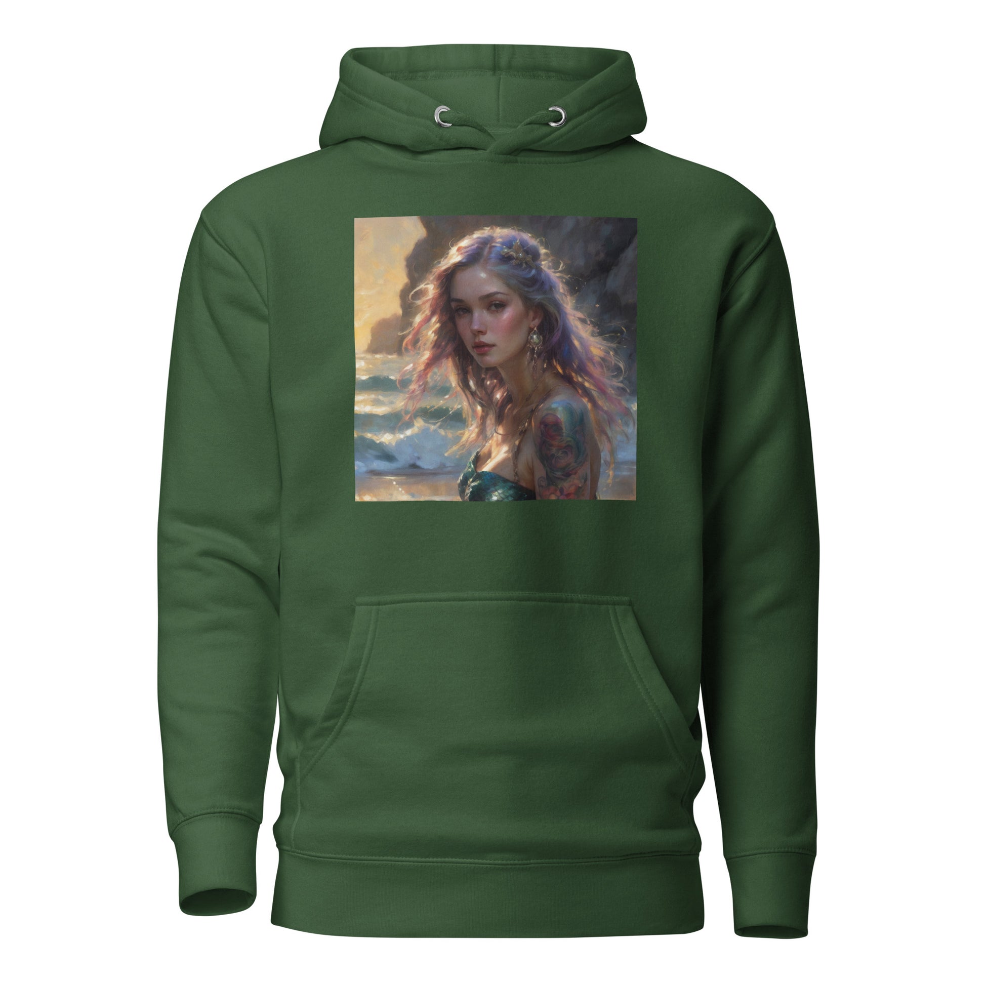 Mermaid's Gaze Women's Hoodie Forest Green