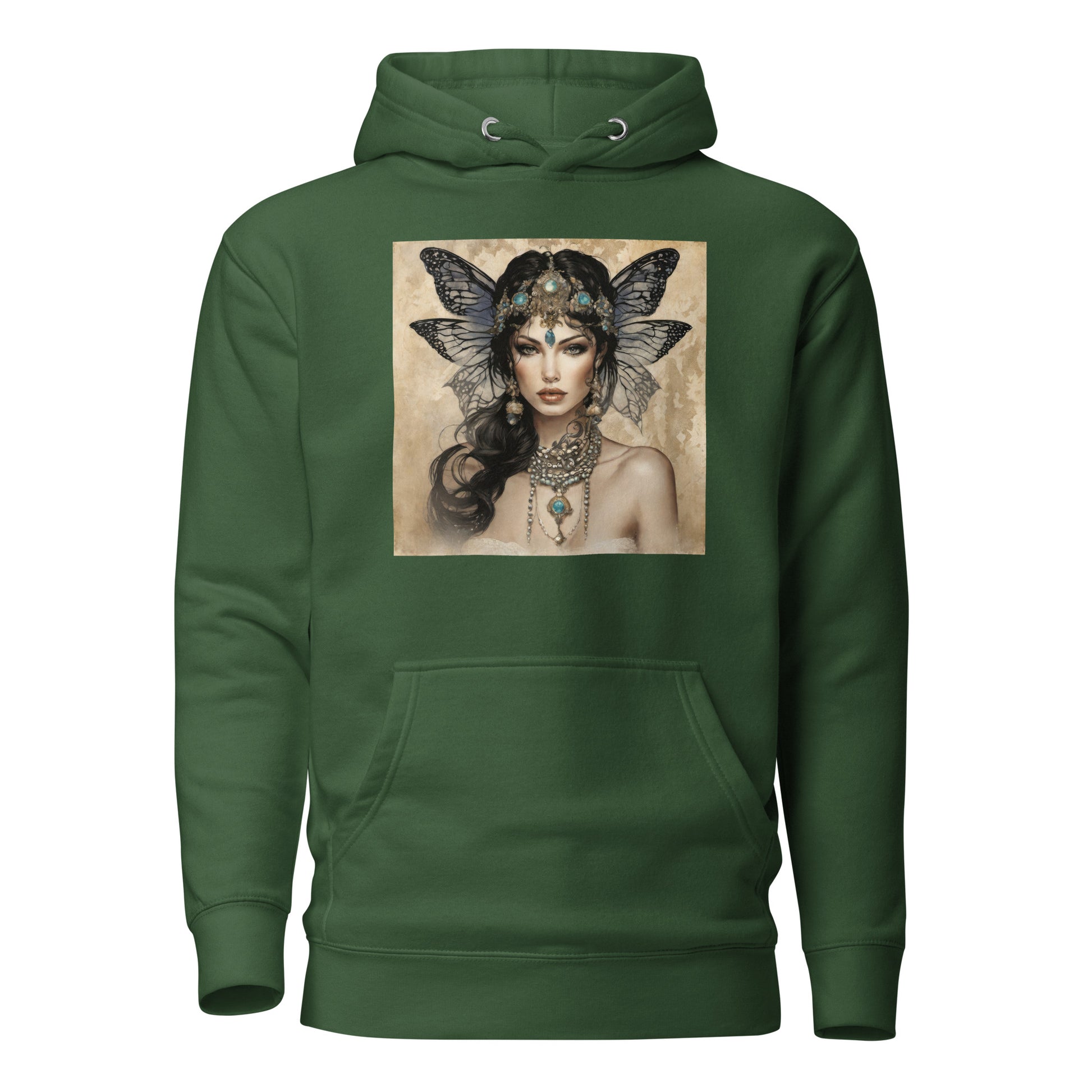 Alluring Fairy Women's Fantasy Hoodie Forest Green