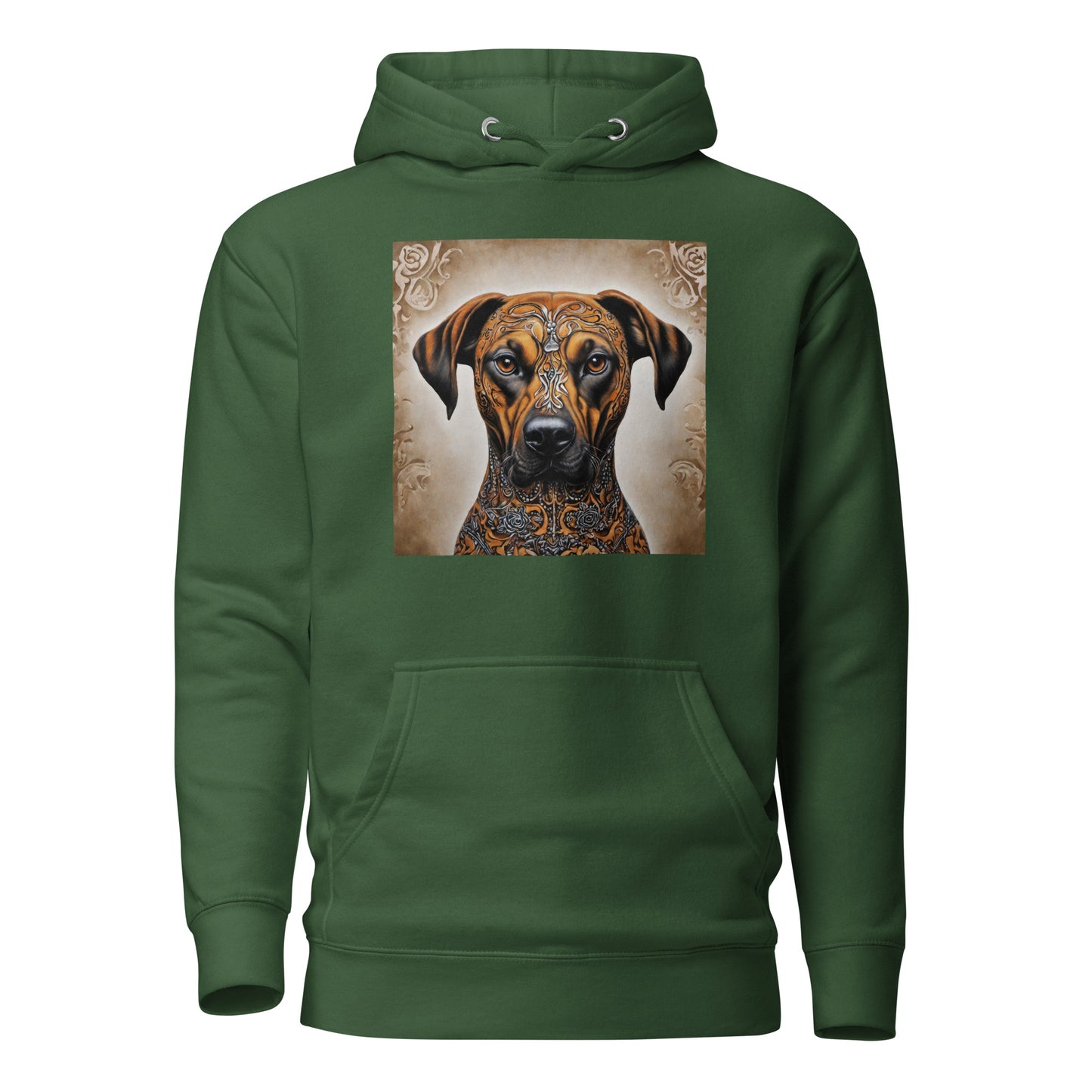 Deocorative Dog Women's Animal Hoodie Forest Green