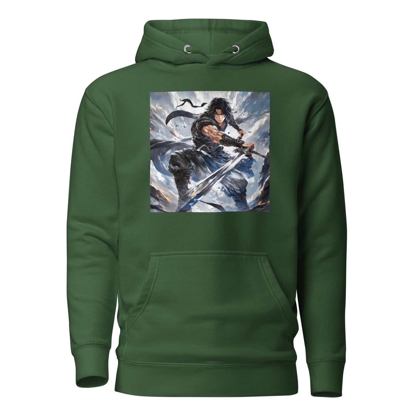 Victory is Mine Women's Anime Hoodie Forest Green