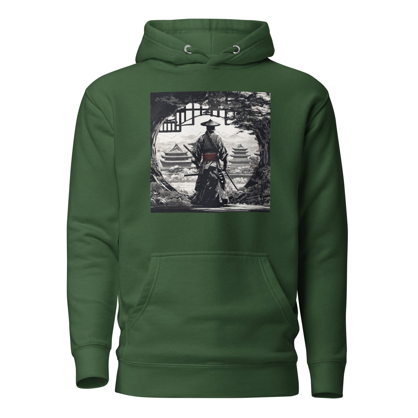 Stoic Samurai Women's Anime Hoodie Forest Green