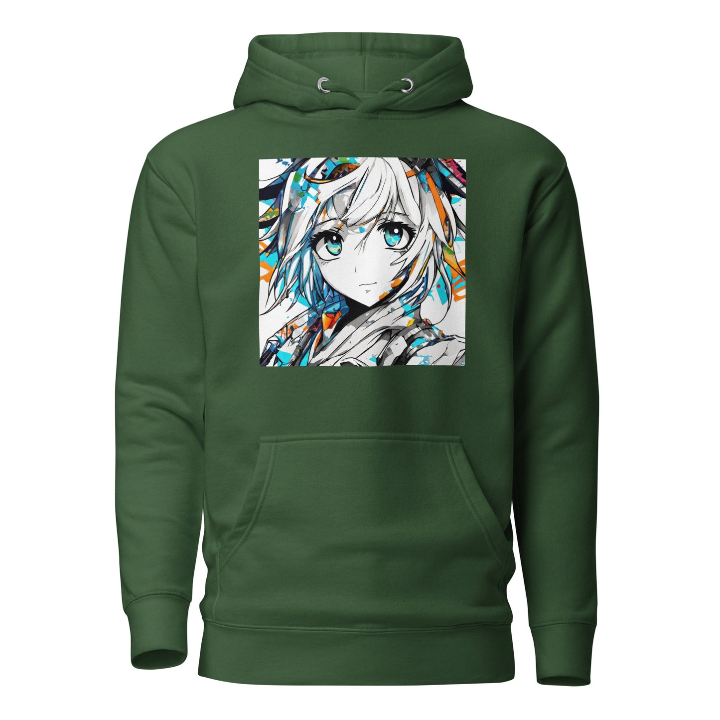 Women's Anime Addict Hoodie Forest Green