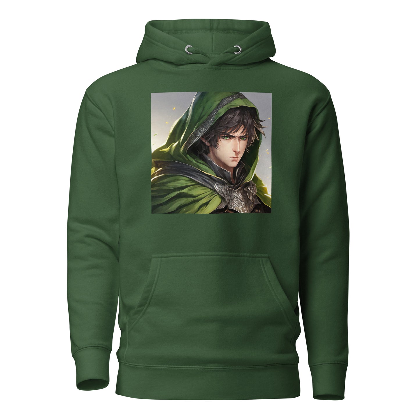 Elven Protector Women's Anime Hoodie Forest Green