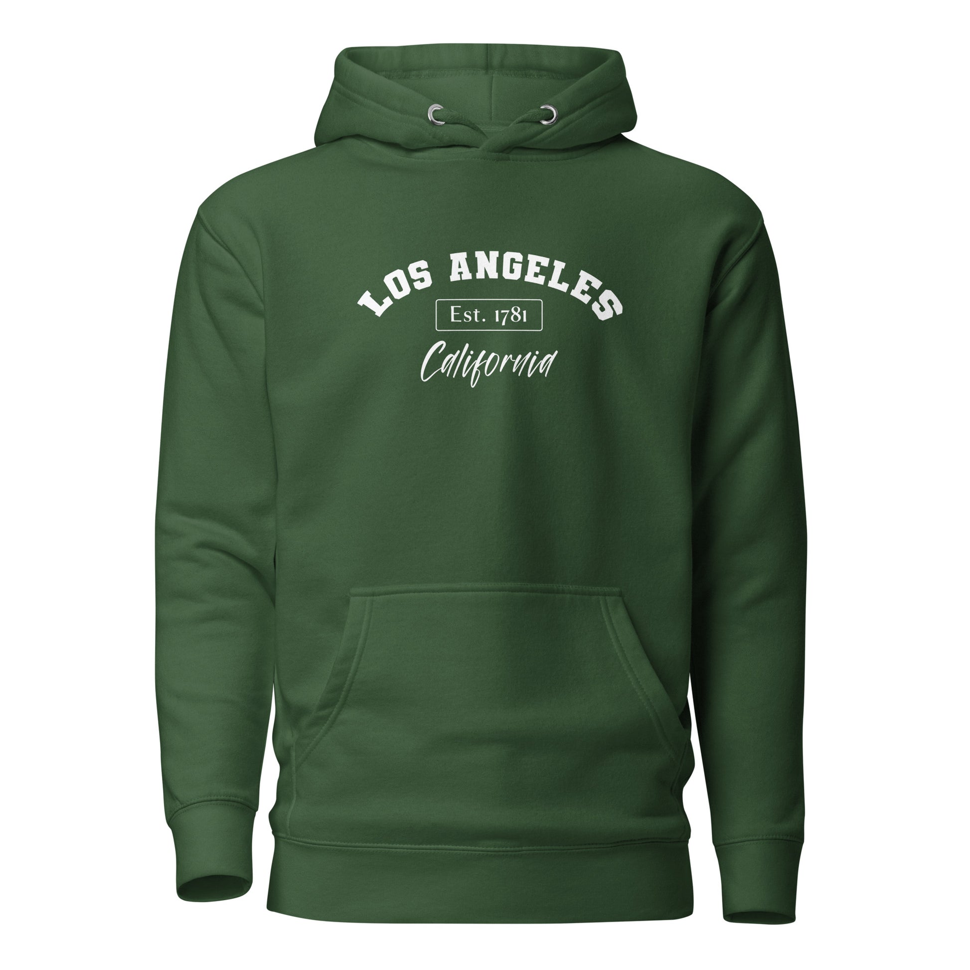 Los Angeles, California Women's Hoodie Forest Green