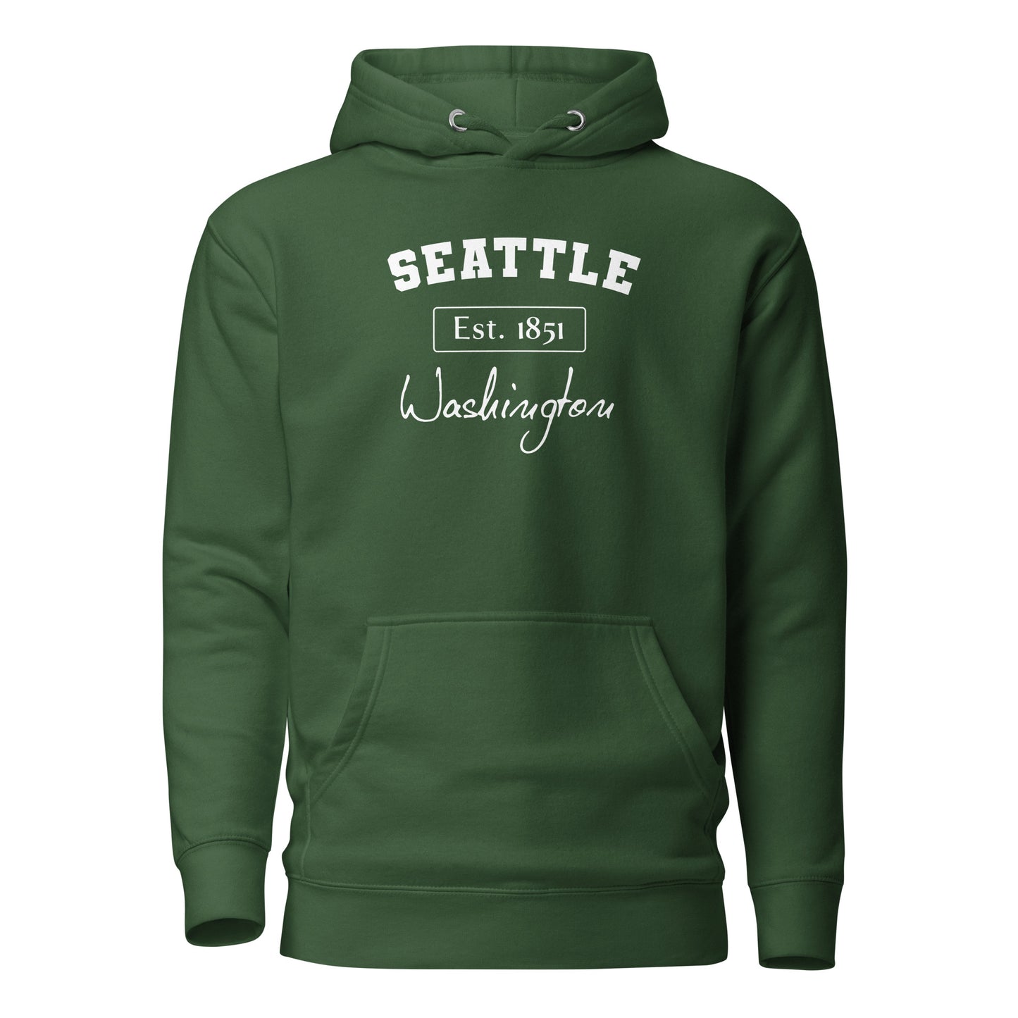 Seattle, Washington Women's Hoodie Forest Green