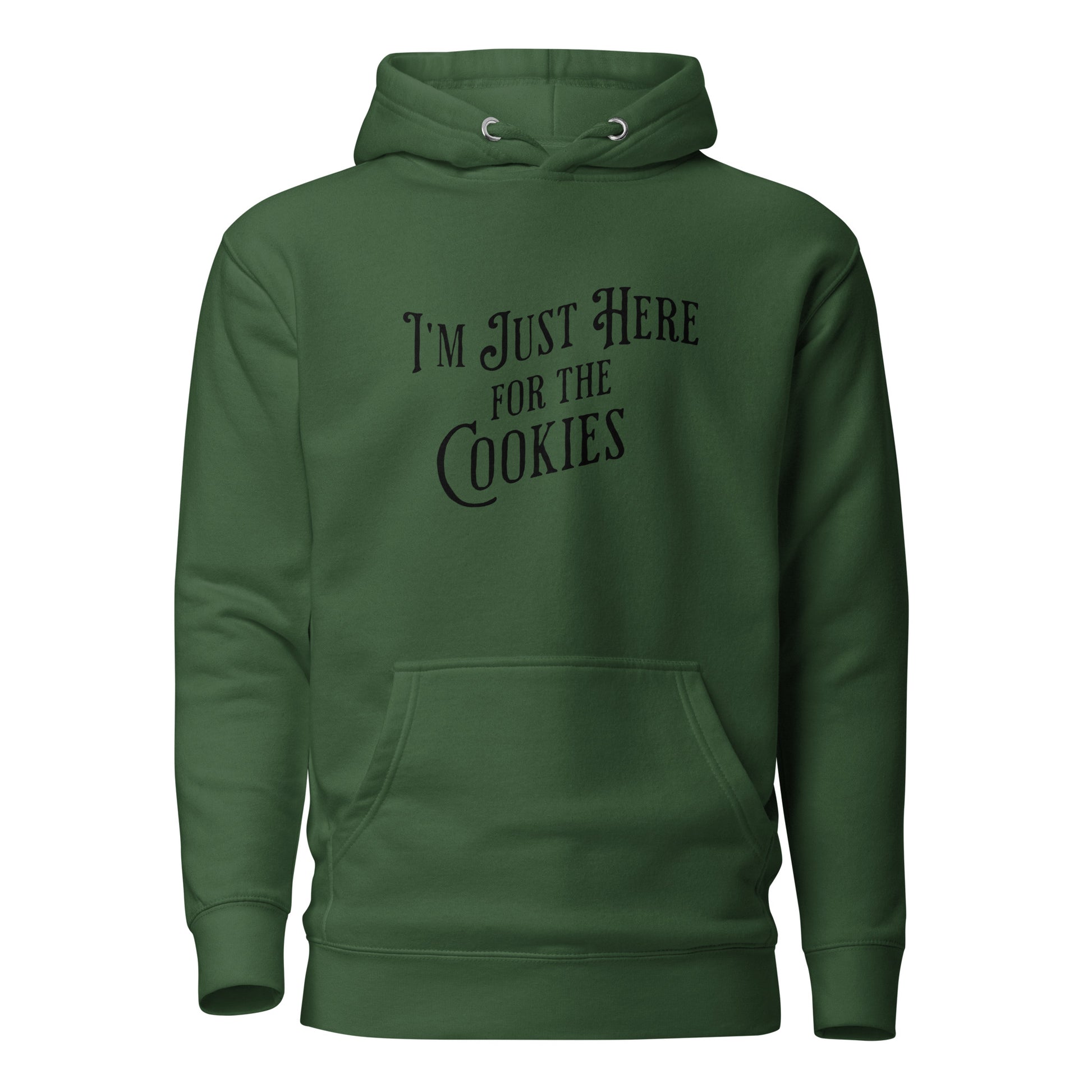 I'm Just Here for the Cookies Women's Christmas Hoodie Forest Green