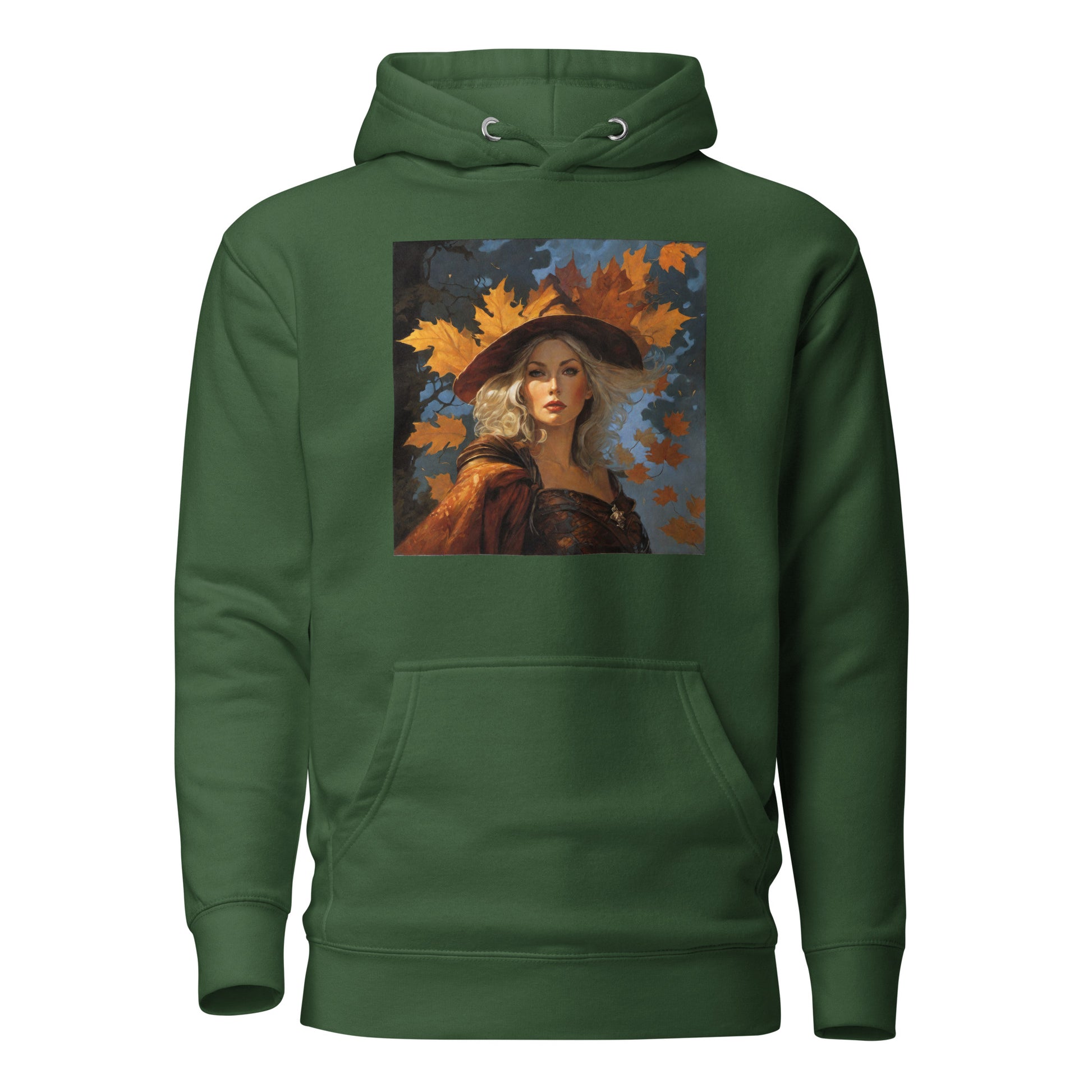 Autumn Queen Women's Fall Hoodie Forest Green